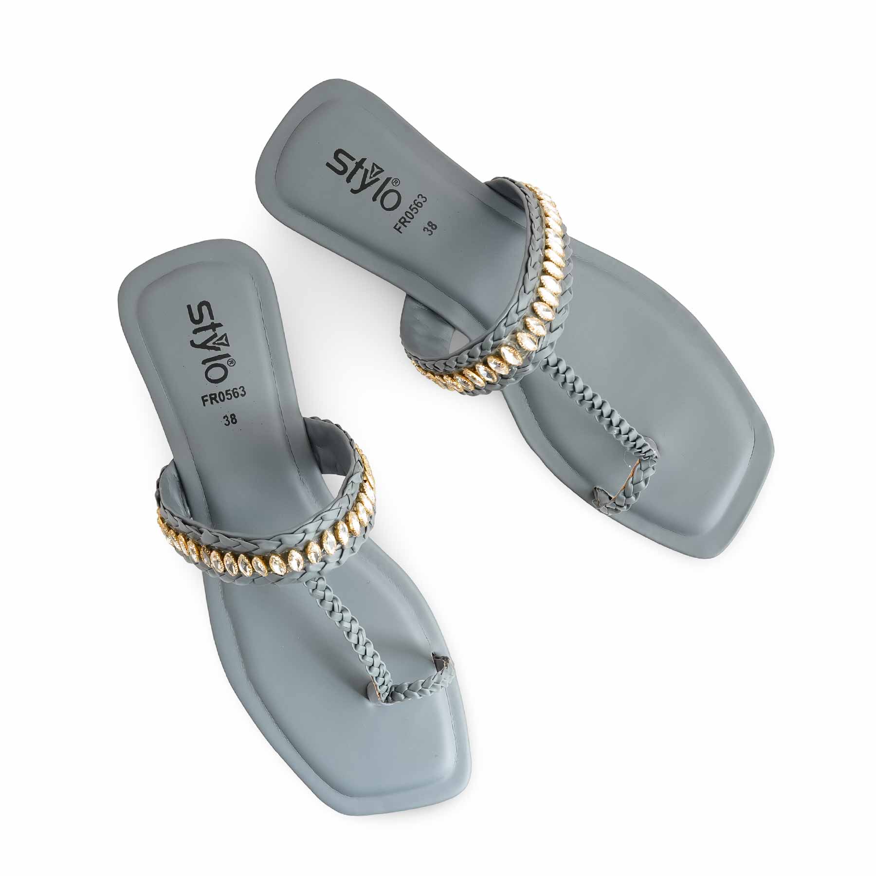 Grey Formal Chappal For Ladies FR0563 - Image 5