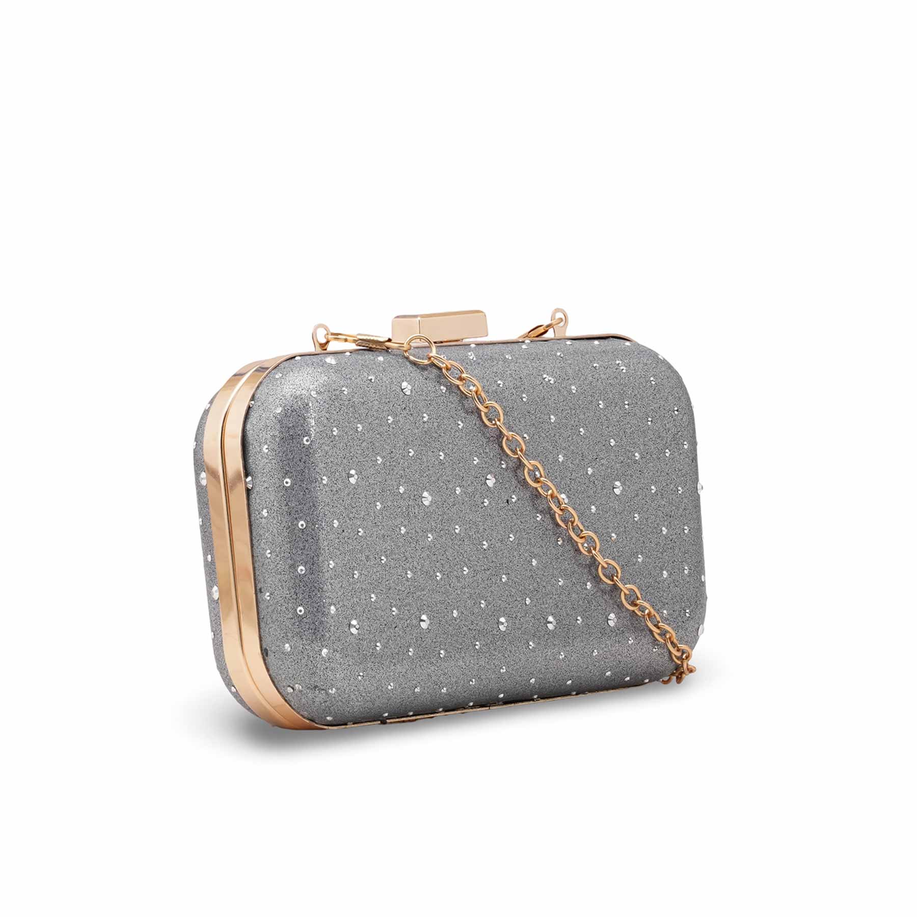 Grey Formal Clutch For Ladies P15700 - Image 3