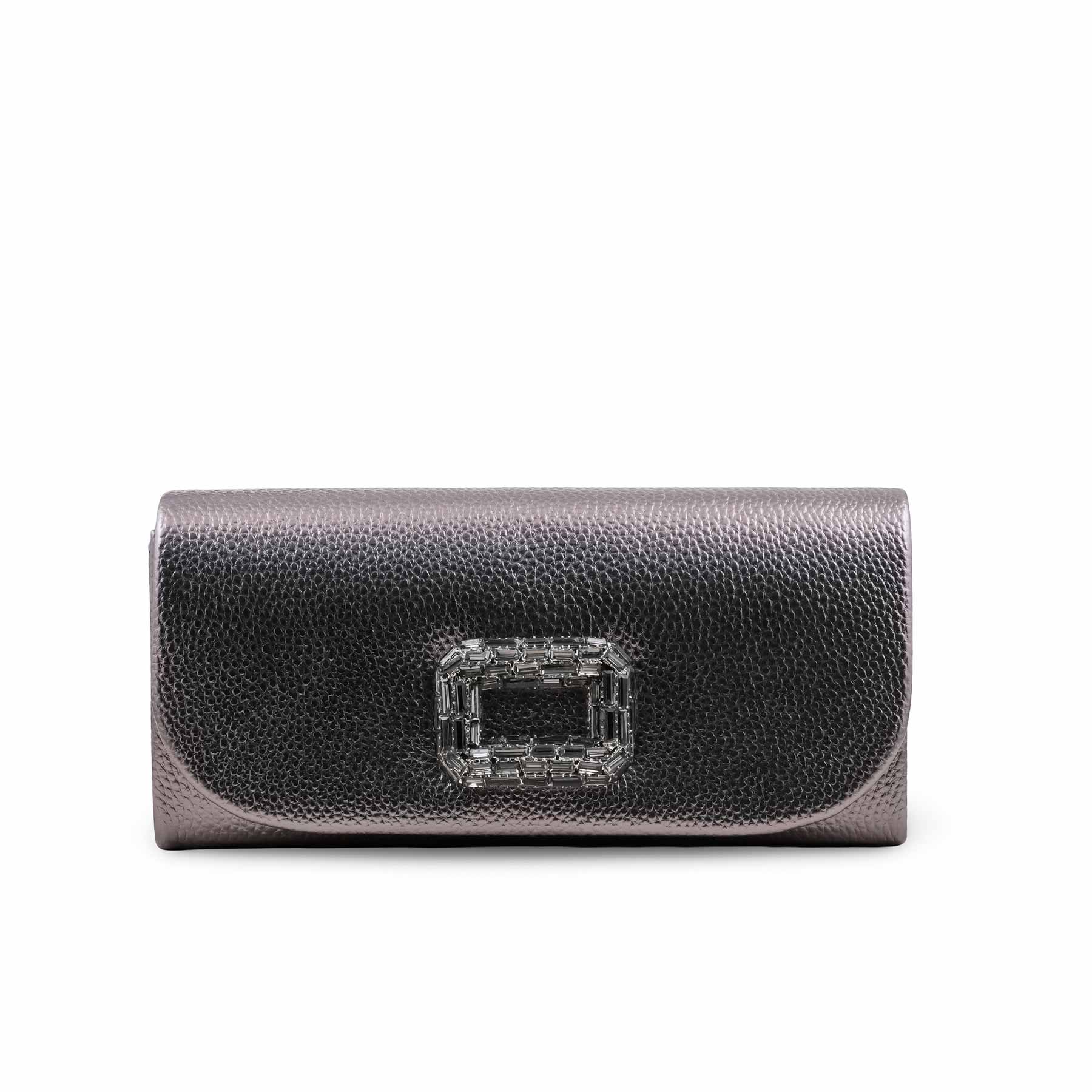 Grey Formal Clutch For Women P24416 - Image 2