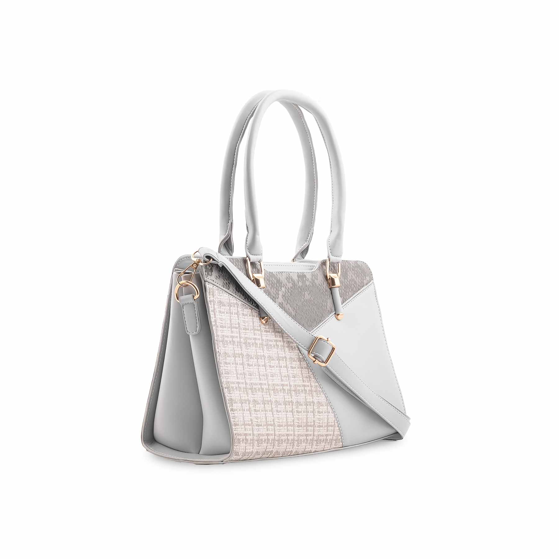 Grey Formal Hand Bag For Ladies P55882 - Image 3