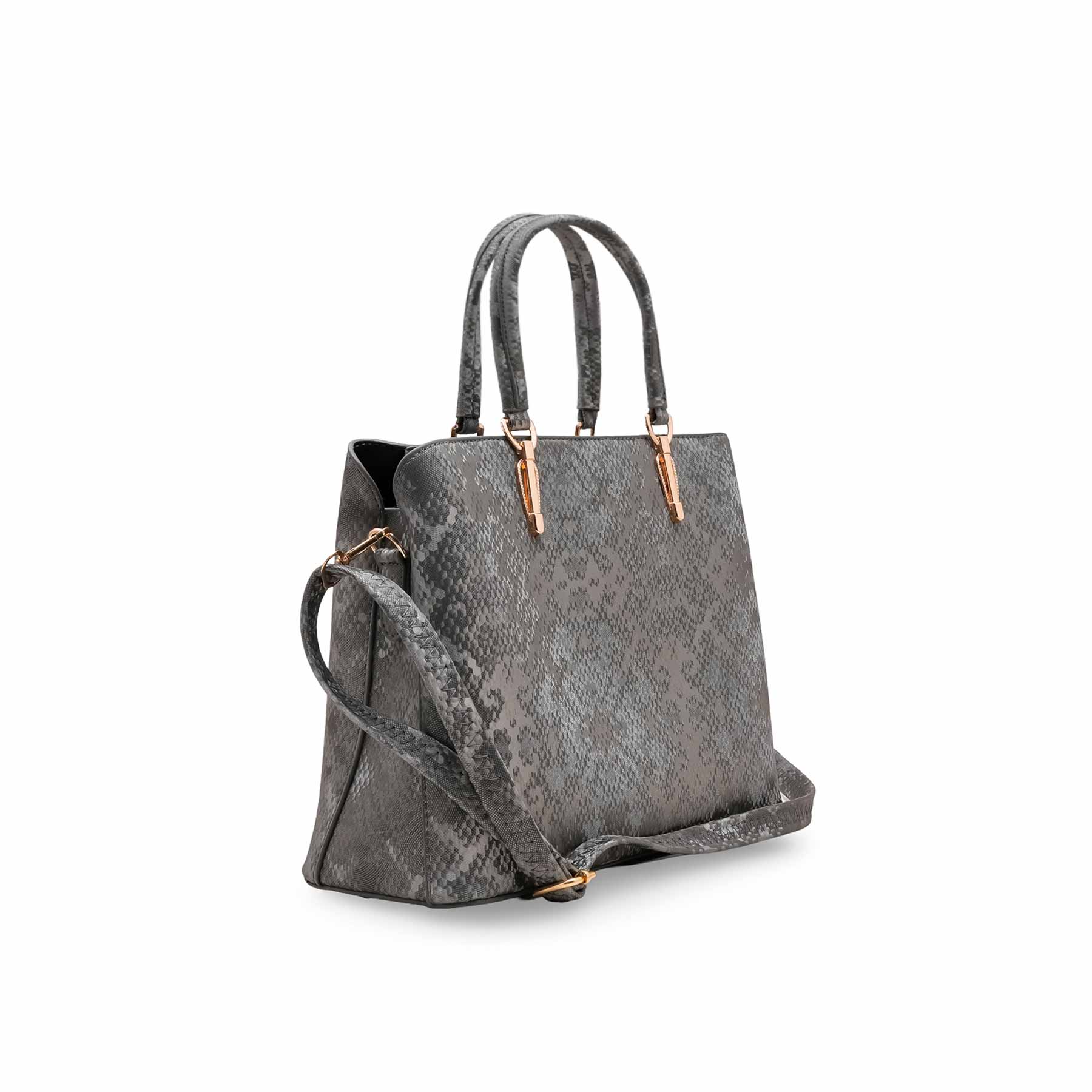 Grey Formal Hand Bag For Women P55844 - Image 3