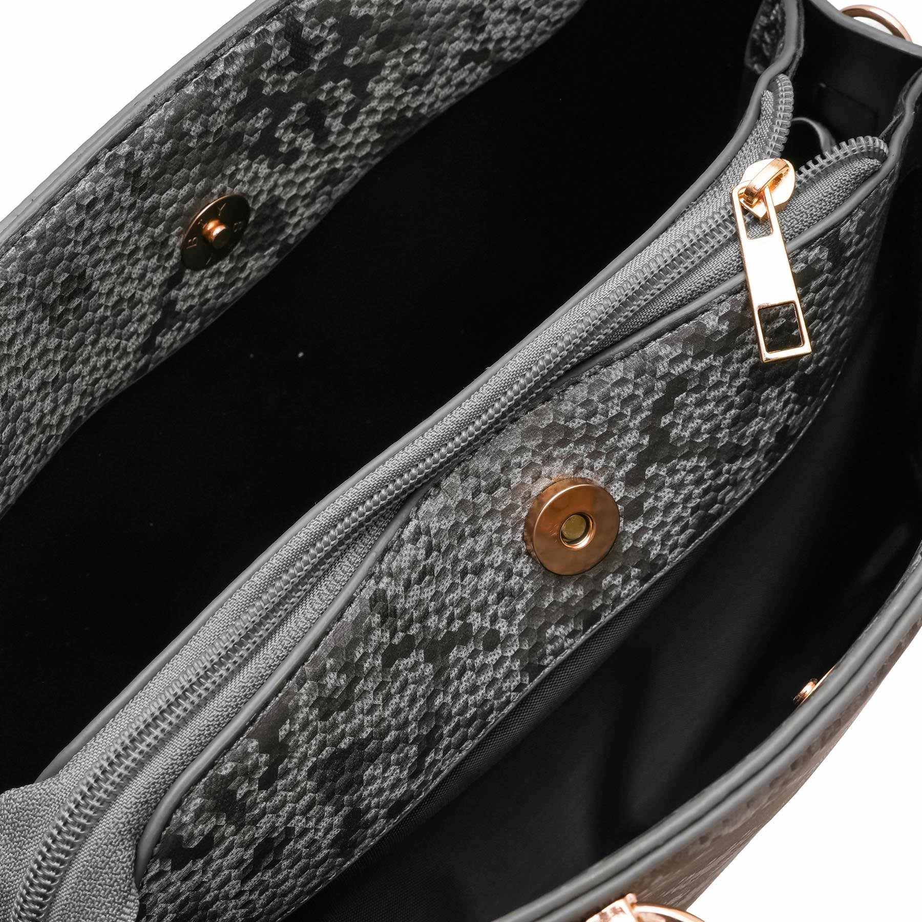 Grey Formal Hand Bag For Women P55844 - Image 5