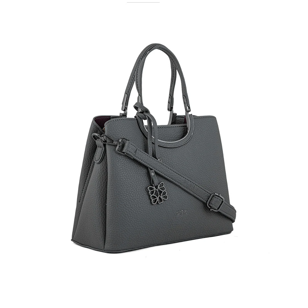 Grey Formal Hand Bag P36292 - Image 2