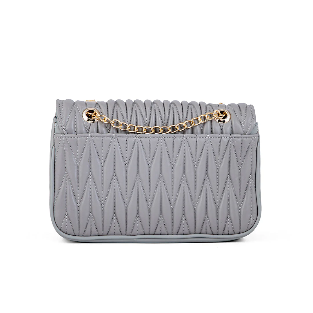 Grey Formal Shoulder Bag P55620 - Image 3