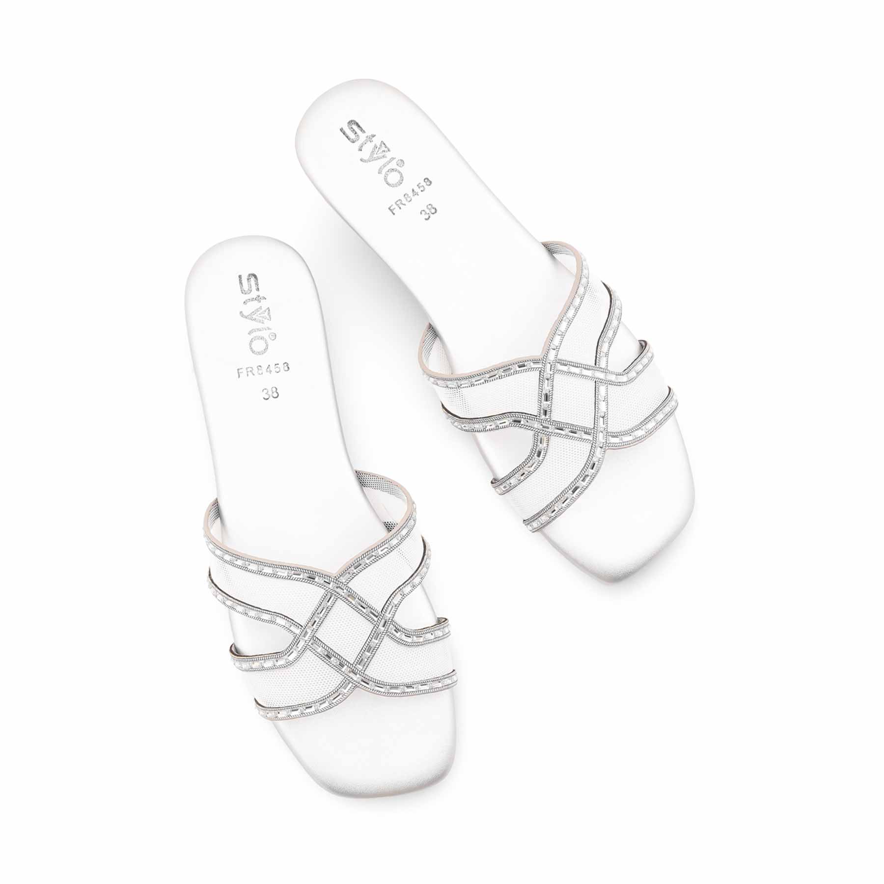 Grey Formal Slipper For Ladies FR8458 - Image 5