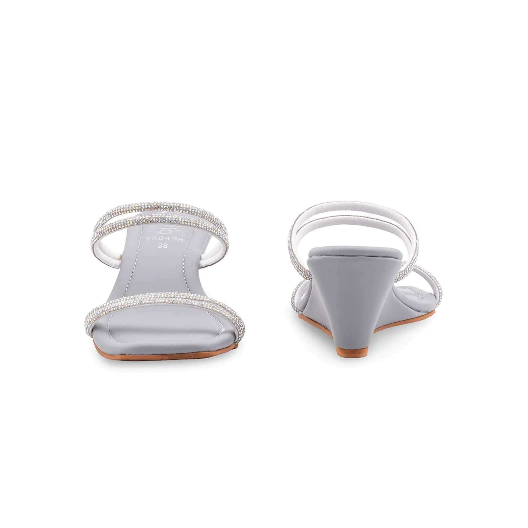 Grey Formal Slipper For Ladies FR8498 - Image 4