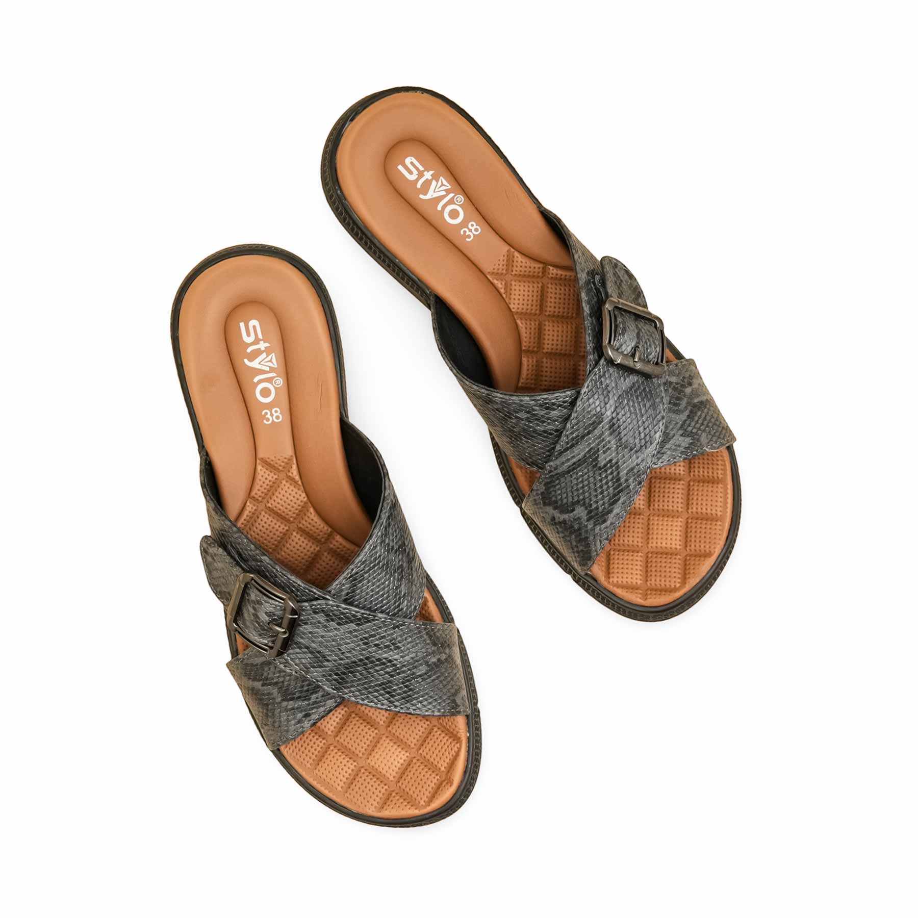 Grey Formal Slipper For Ladies PU0439 - Image 5