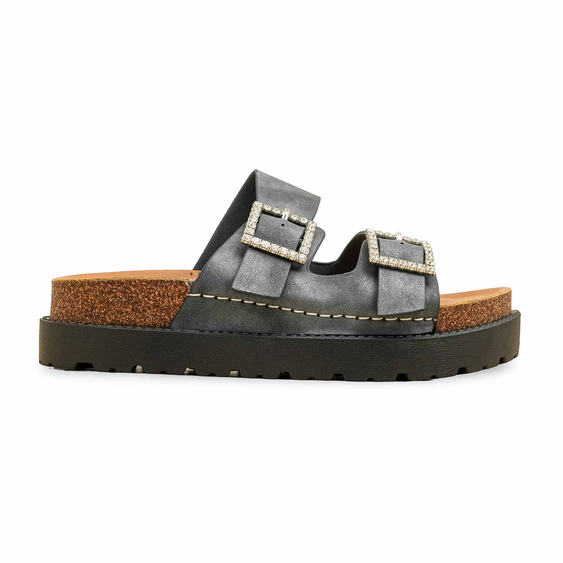 Grey Formal Slipper For Women PU0392 - Image 2