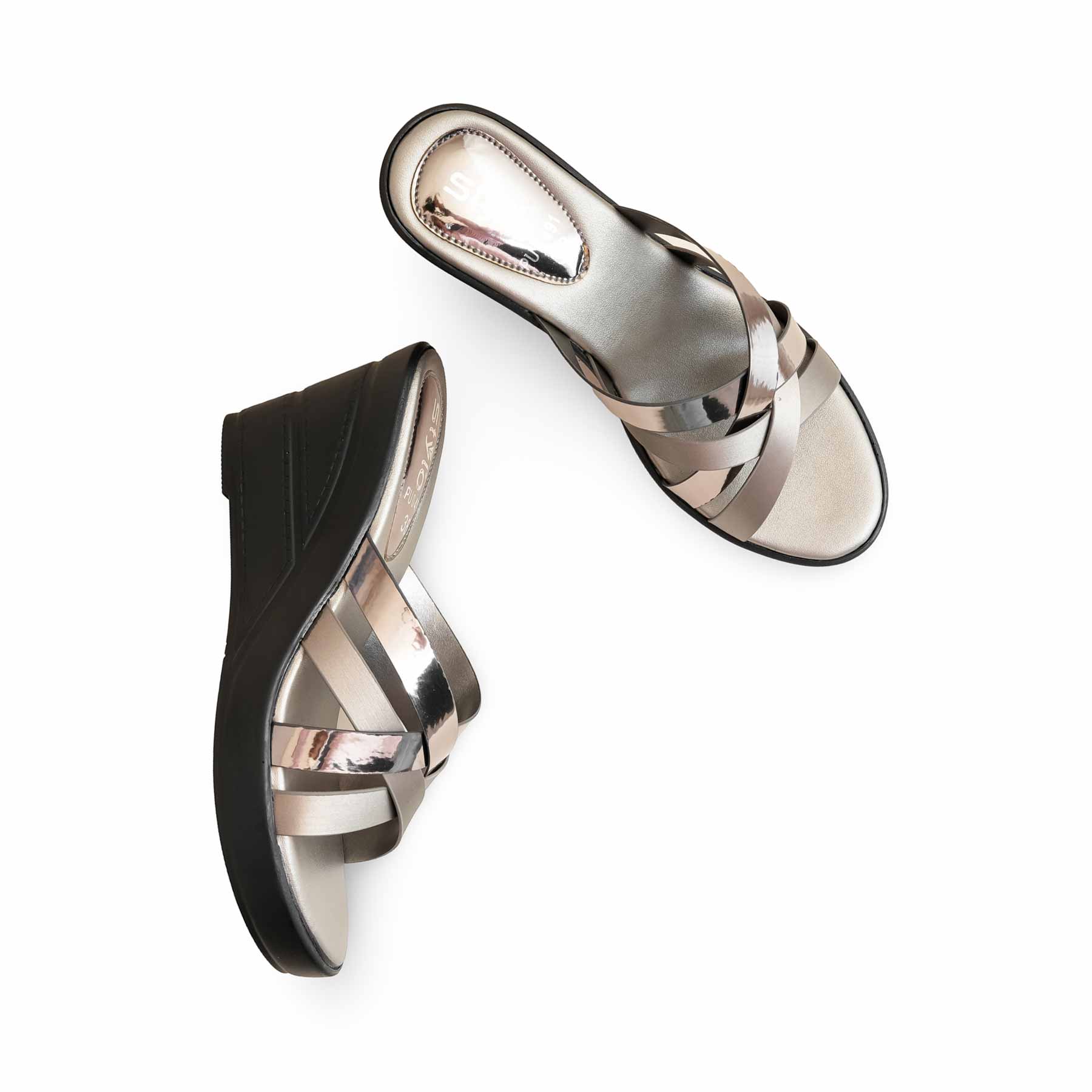 Grey Formal Slipper For Women PU0491 - Image 5