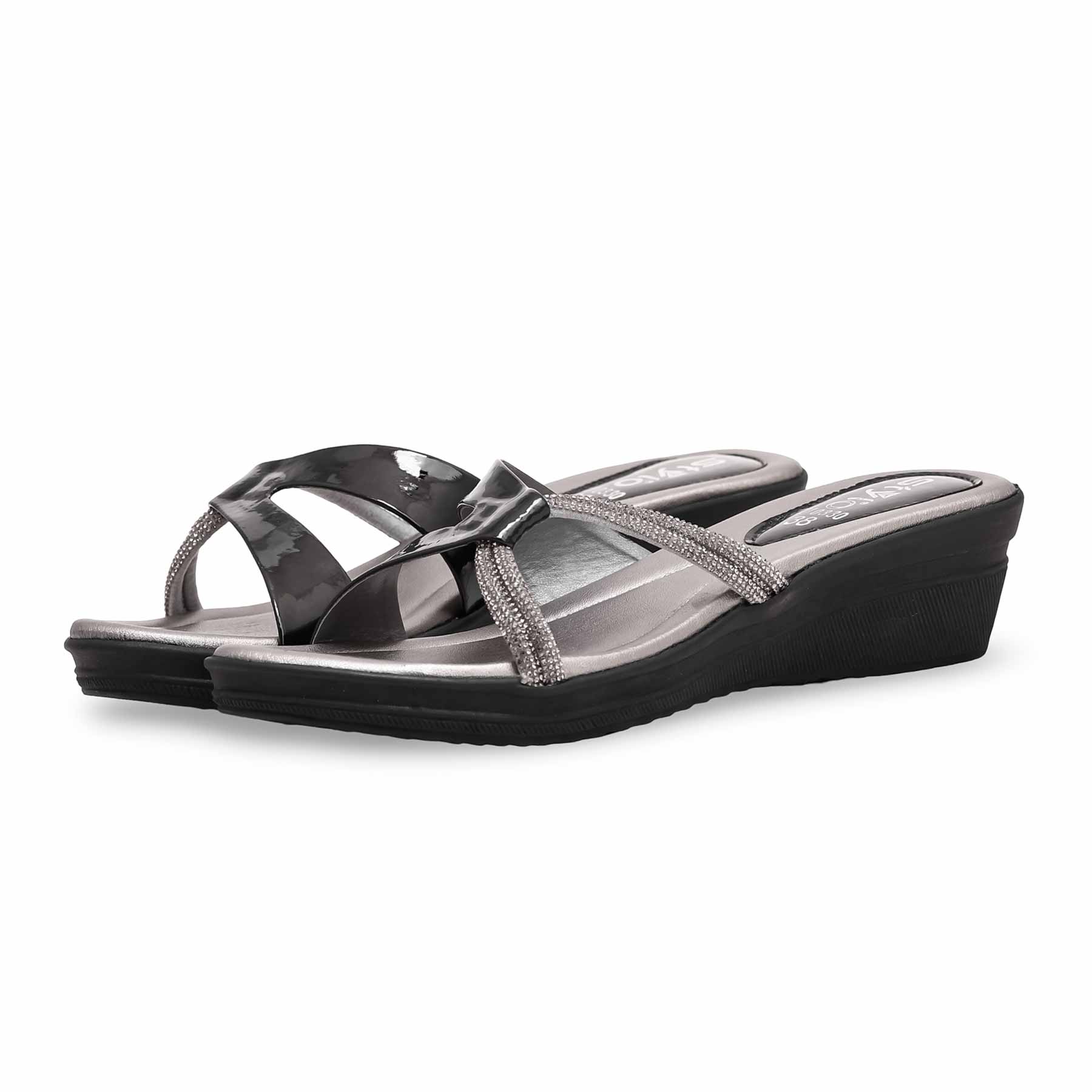 Grey Formal Slipper PU0330 - Image 2