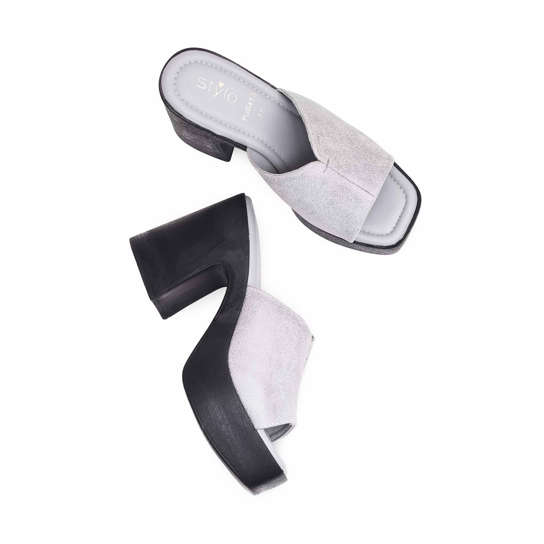 Grey Formal Slipper PU0413 - Image 4