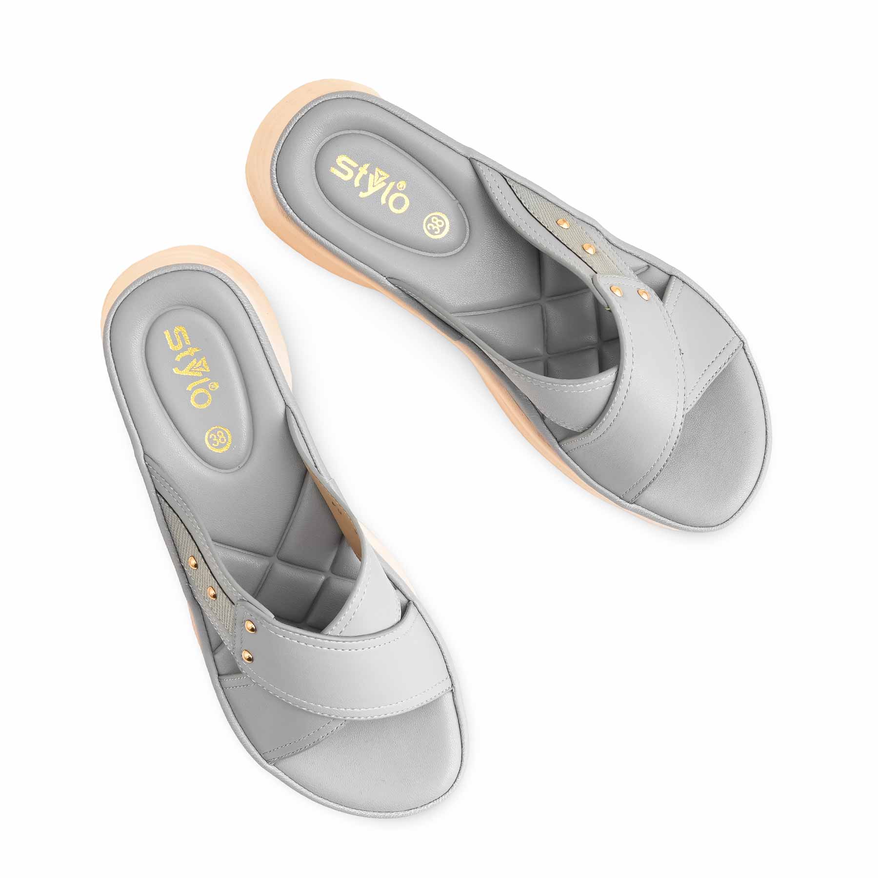 Grey Formal Slipper PU0509 - Image 5