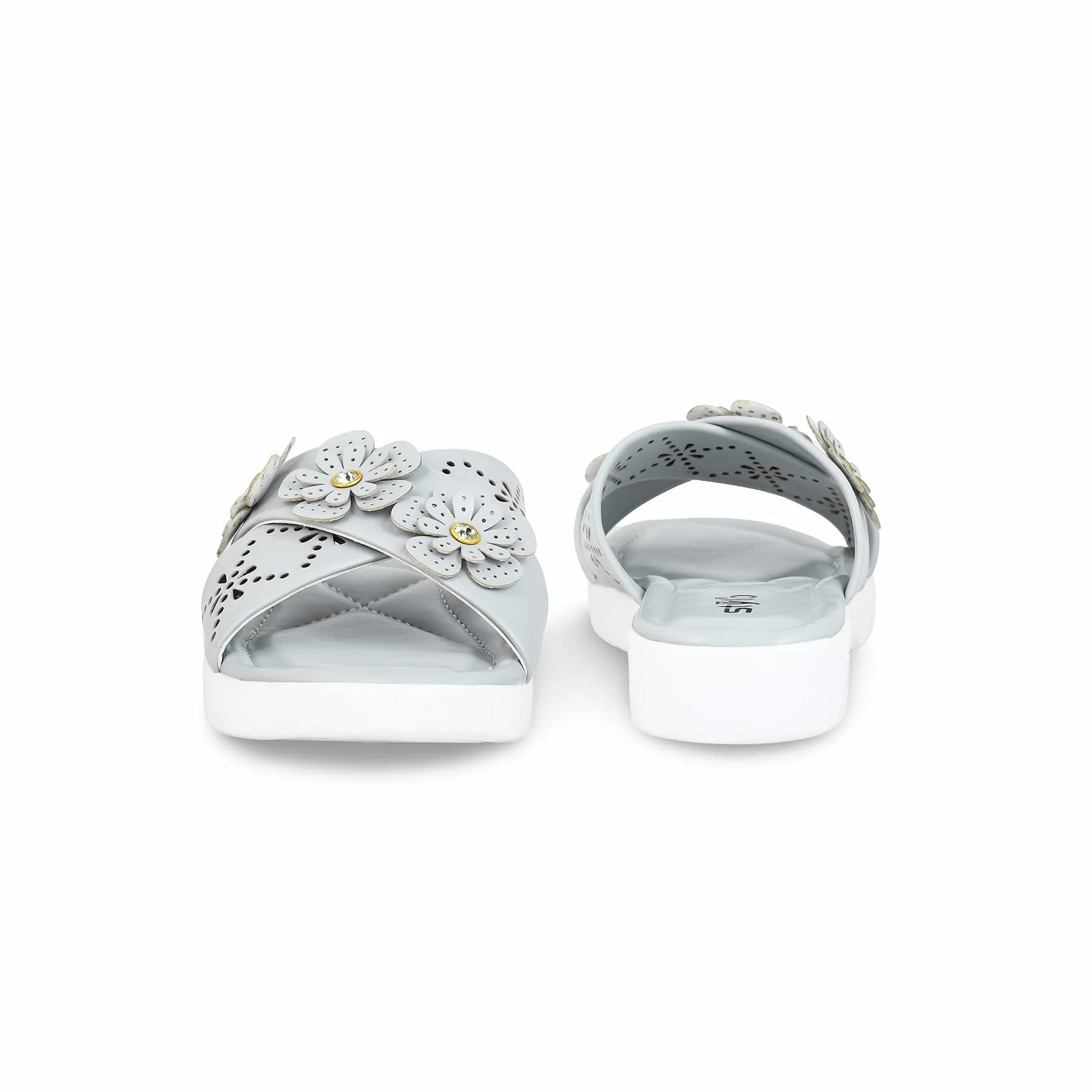 Grey Formal Women Slipper PU0476 - Image 4