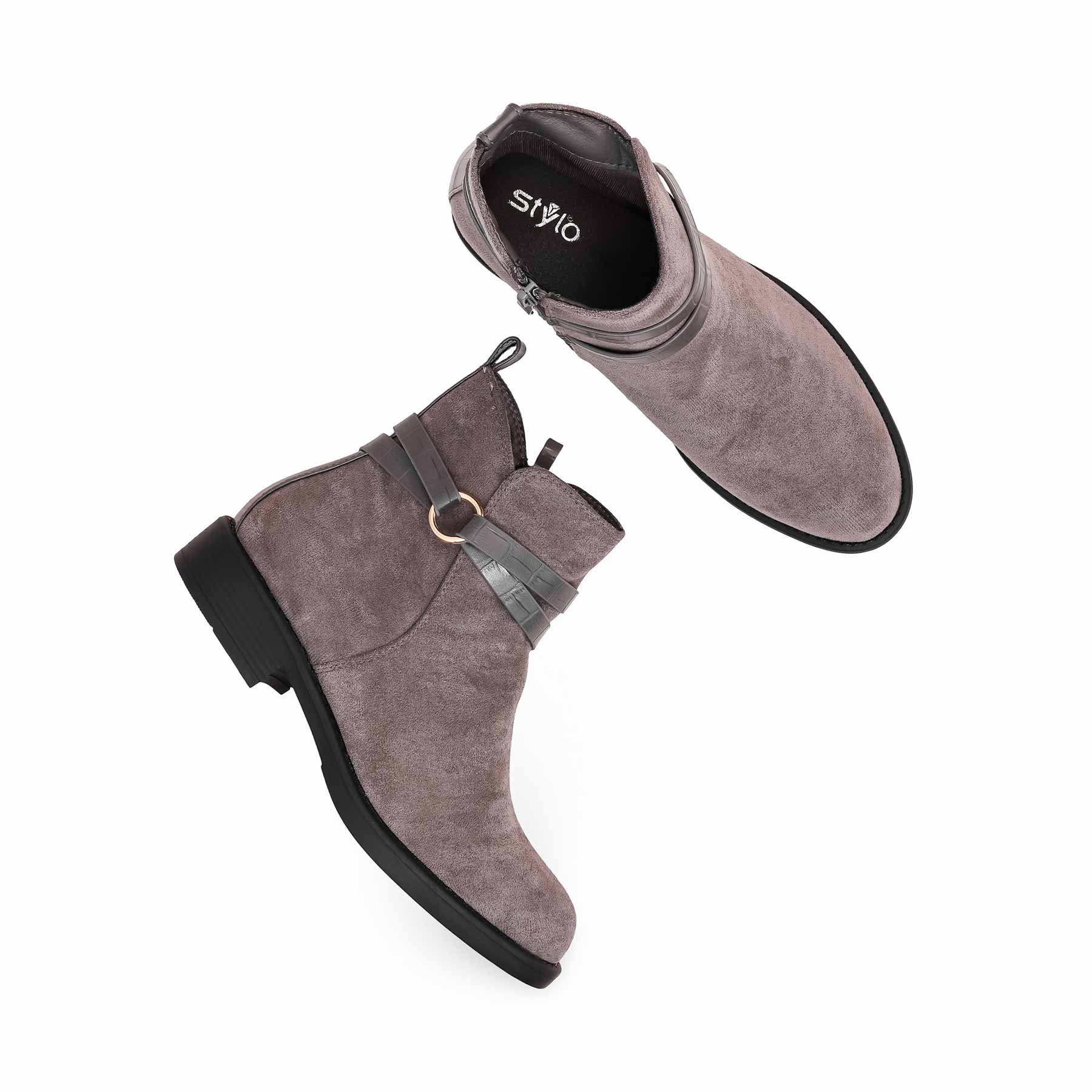 Grey Long Shoes WN9017 - Image 5