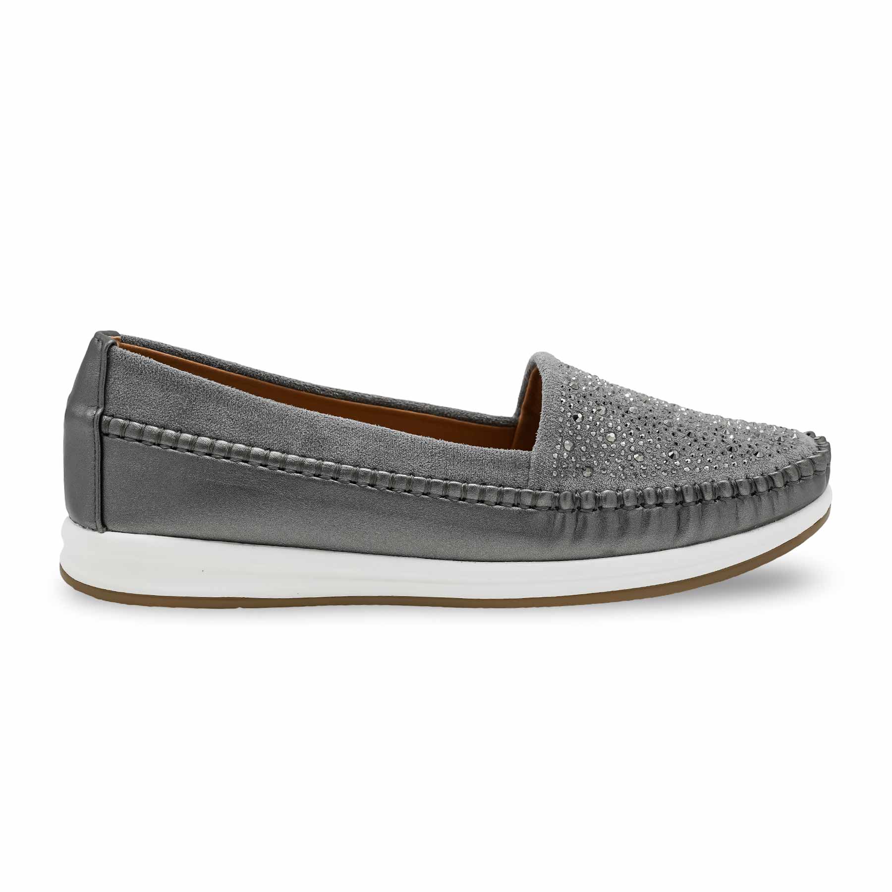 Grey Moccasin For Women WN4514 - Image 3