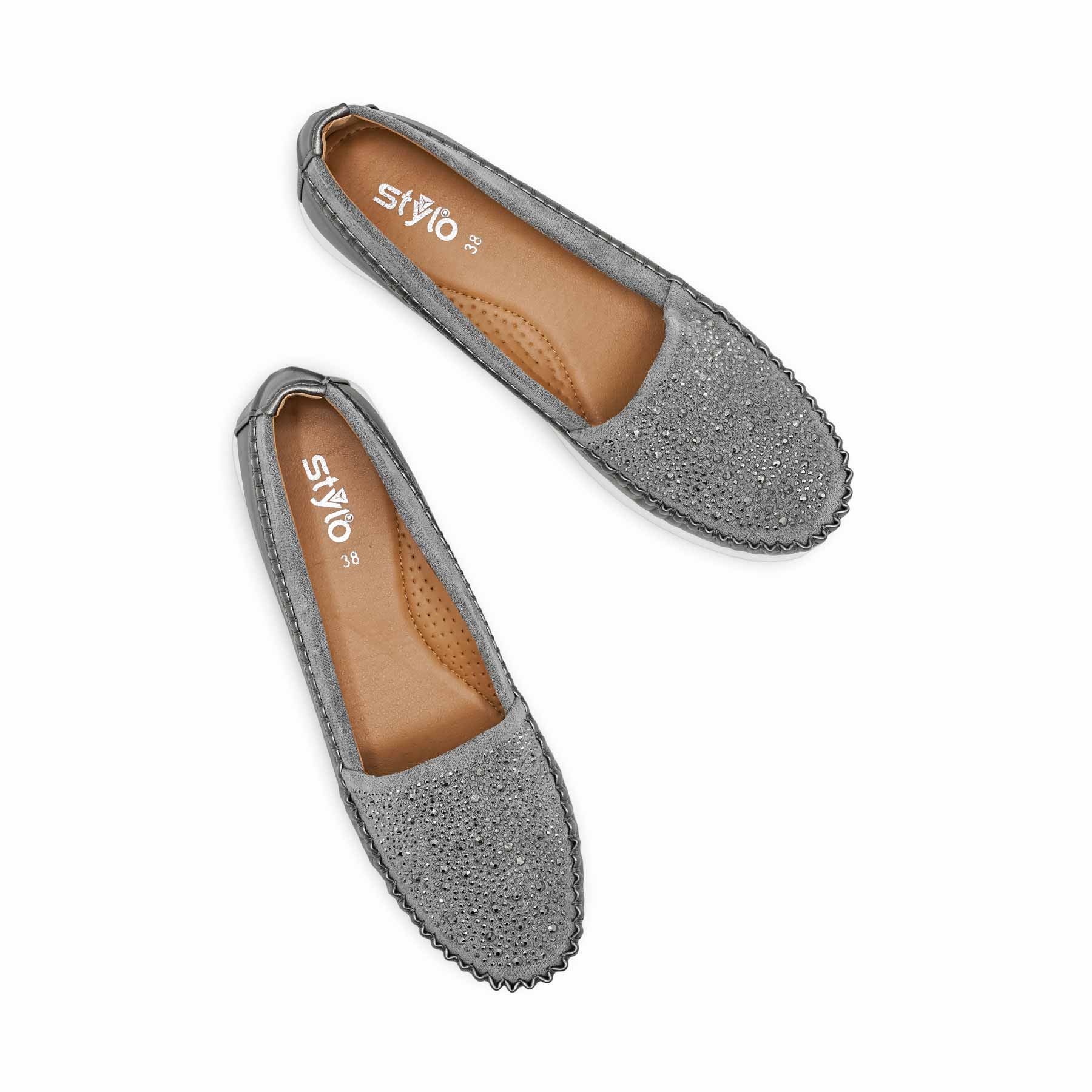 Grey Moccasin For Women WN4514 - Image 6