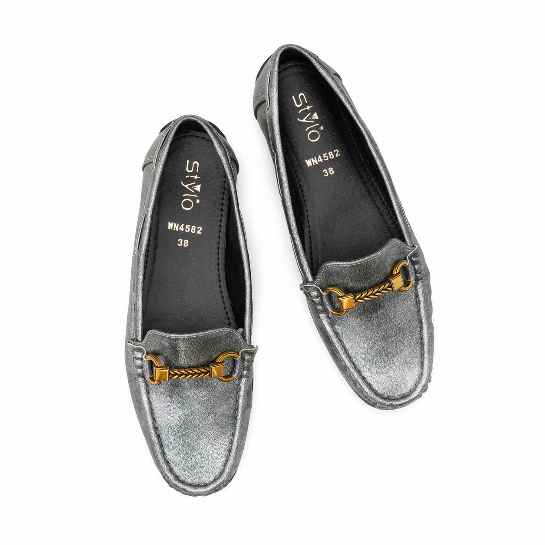 Grey Moccasin For Women WN4582 - Image 6
