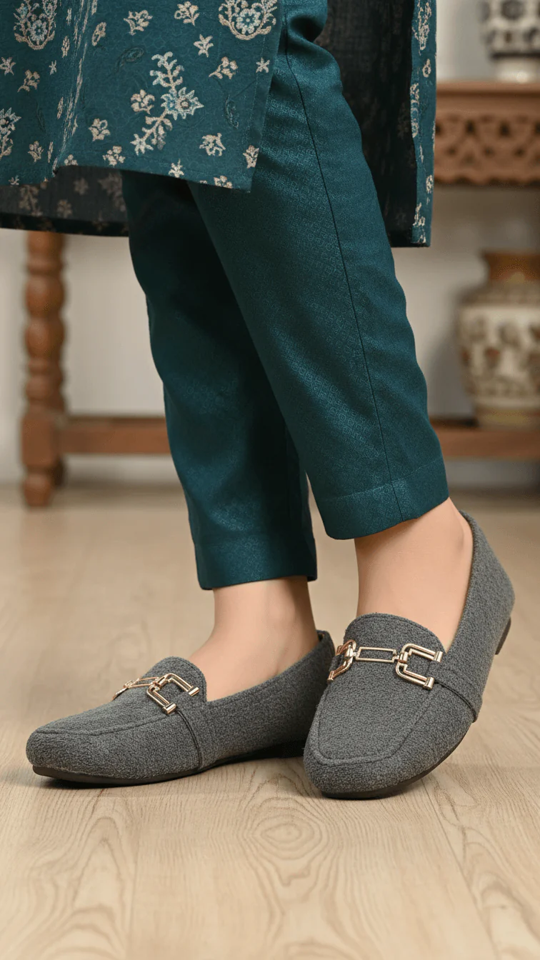 Grey Pumps For Women WN1257 - Image 2