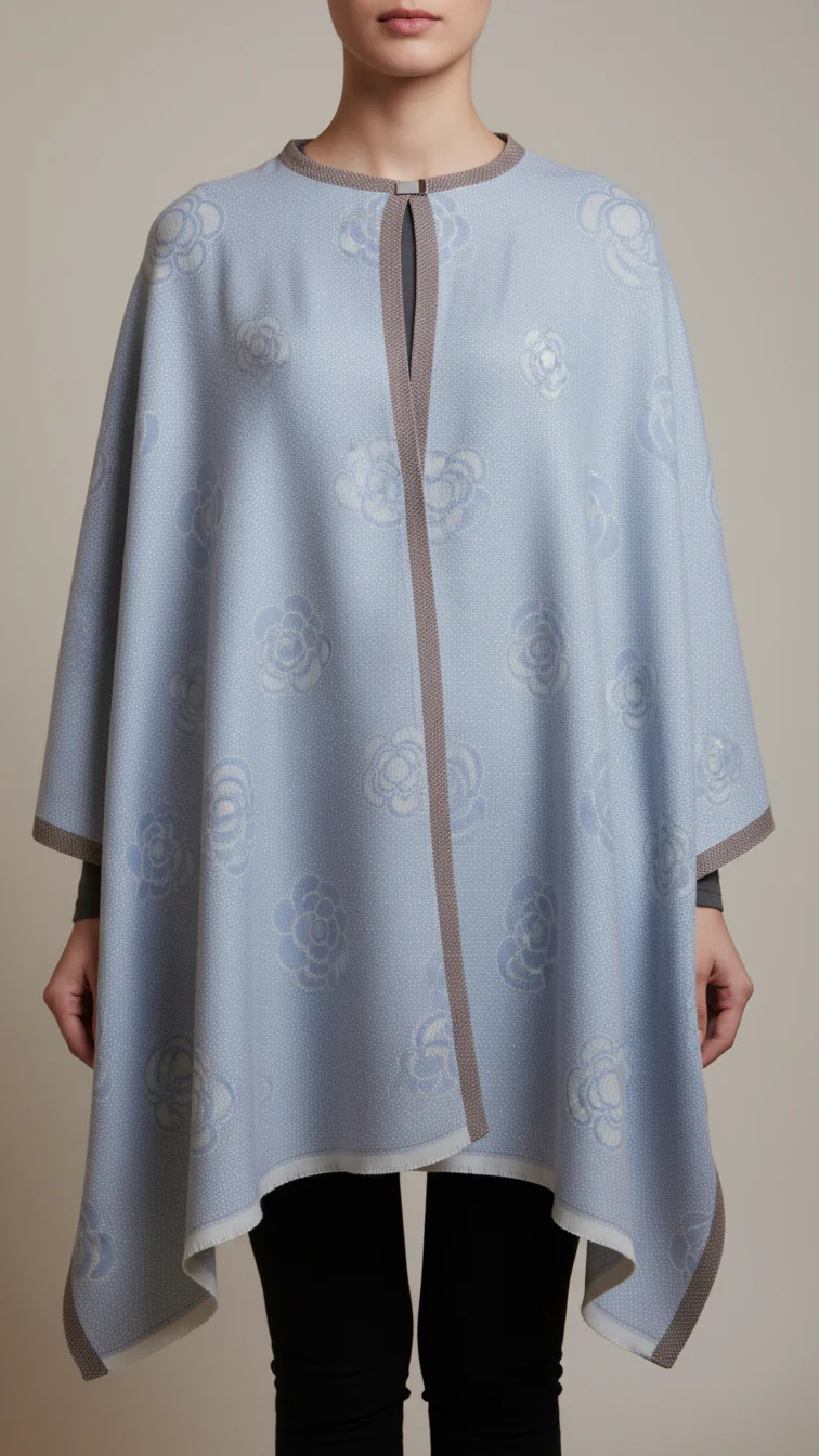 Grey Winter Capeshawl PW5904 - Image 2