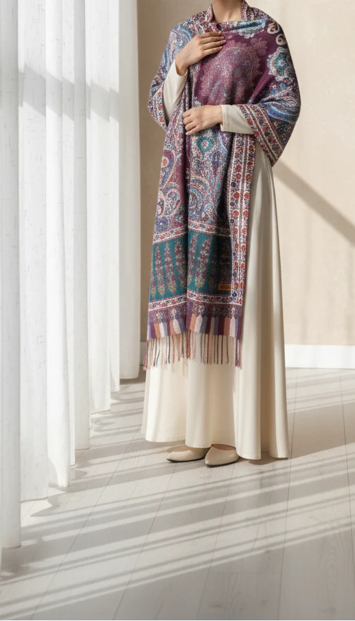 Grey Winter Stole PN5155 - Image 2