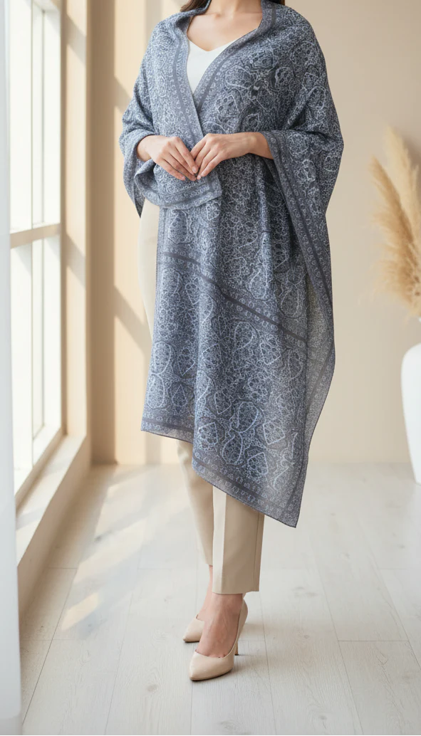 Grey Winter Stole PN5190 - Image 2