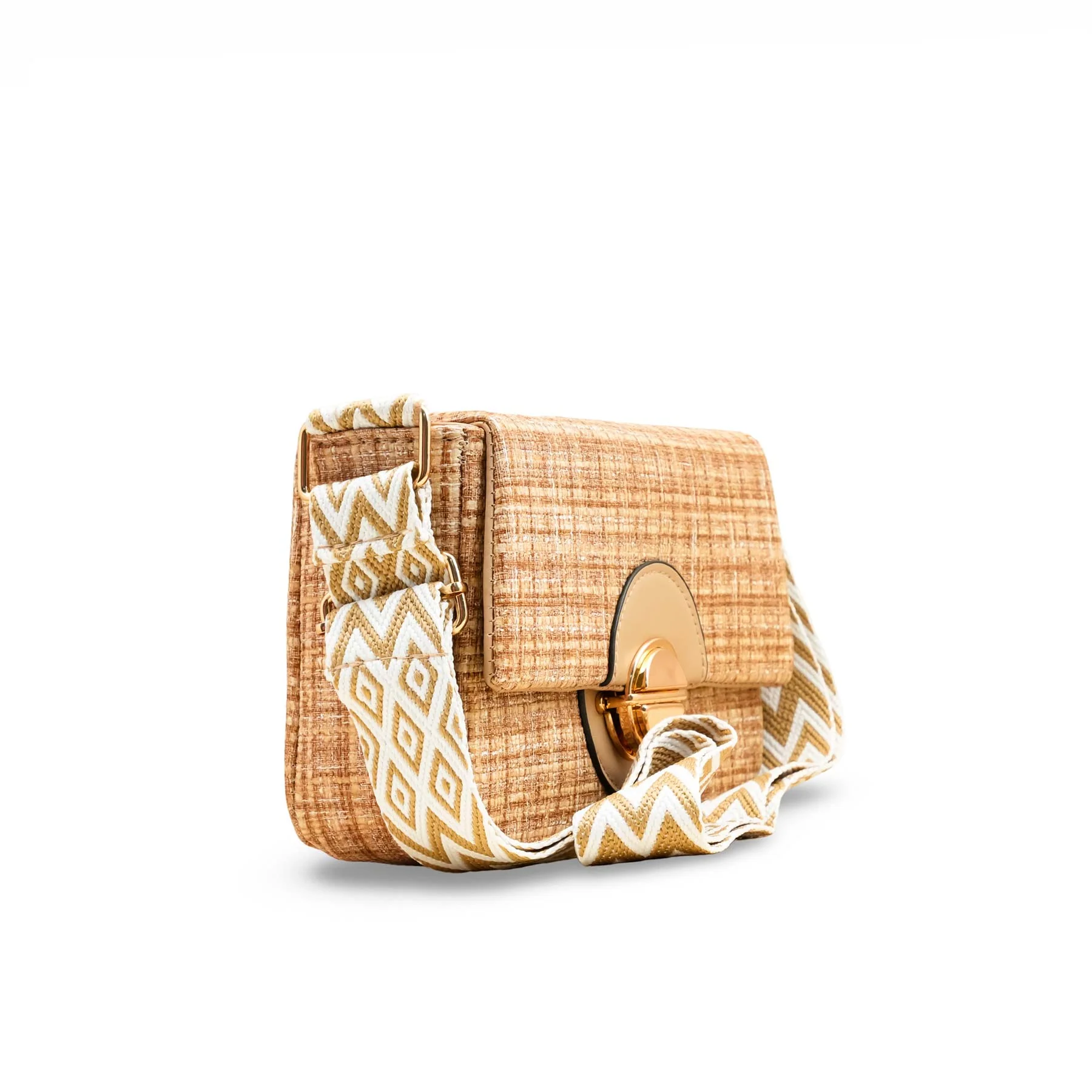 Khaki Casual Pouch For Women P97609 - Image 3