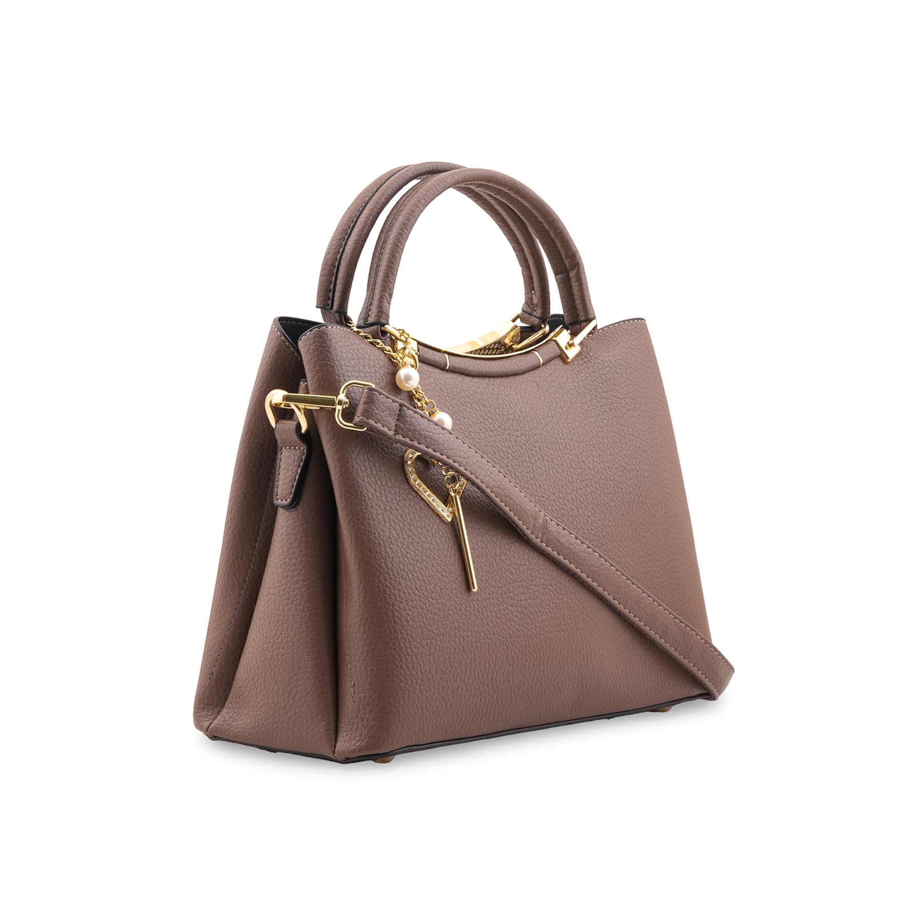 Khaki Formal Hand Bag For Women P36441 - Image 3