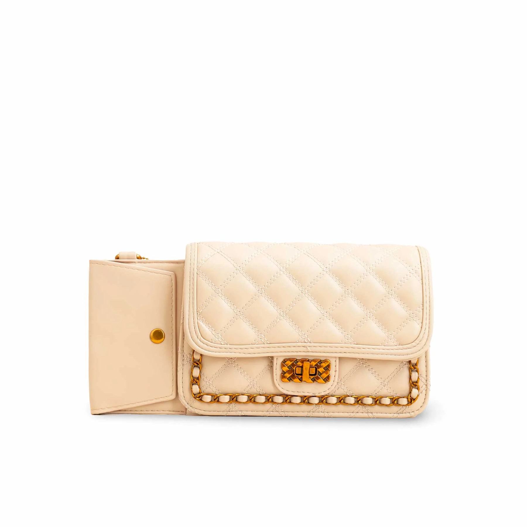 Khaki Formal Shoulder Bag For Ladies P36137 - Image 2