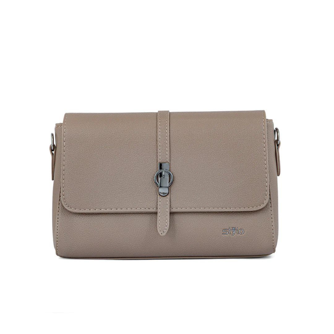 Khaki Formal Shoulder Bag P36241 - Image 2