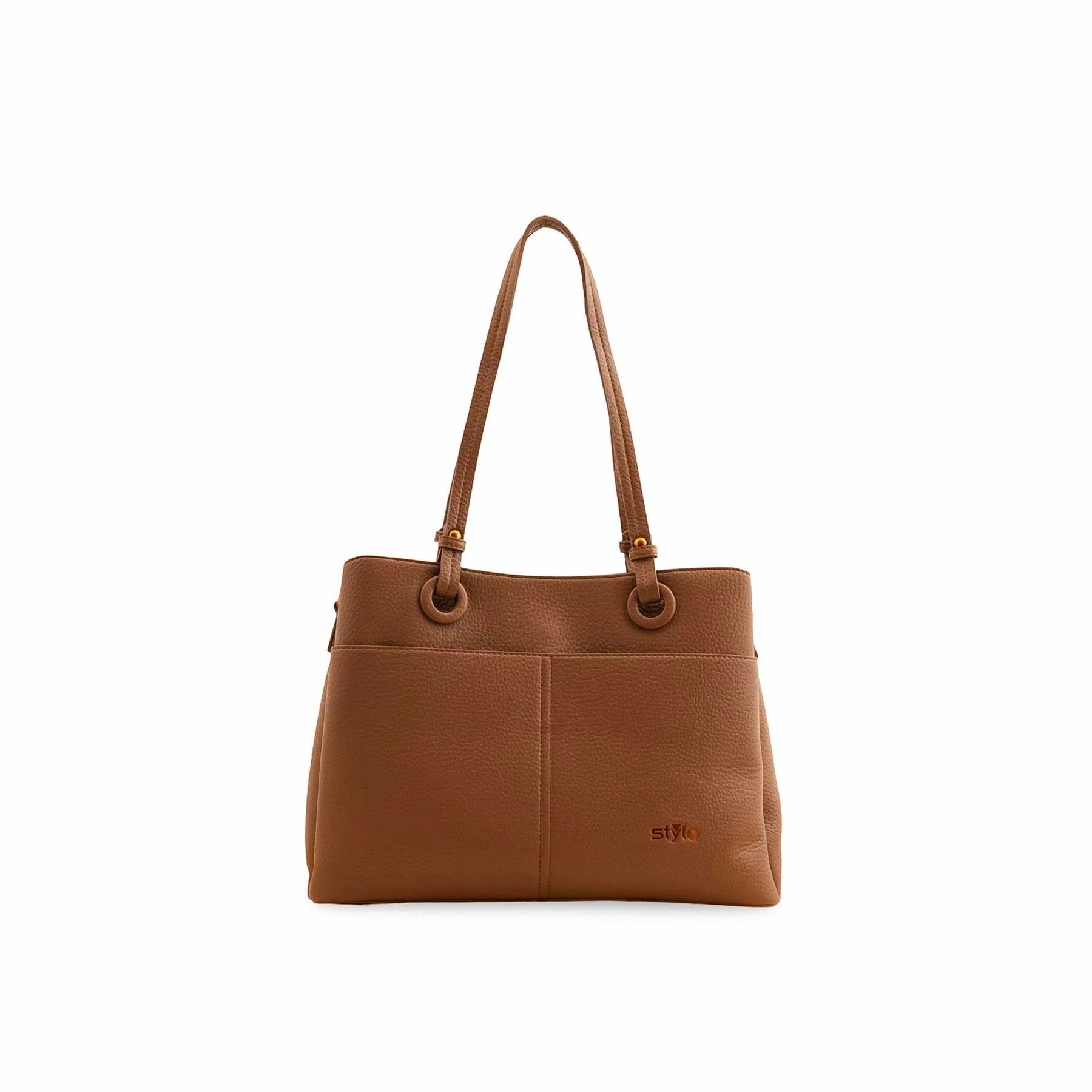 Khaki Formal Shoulder Bag P36390 - Image 2