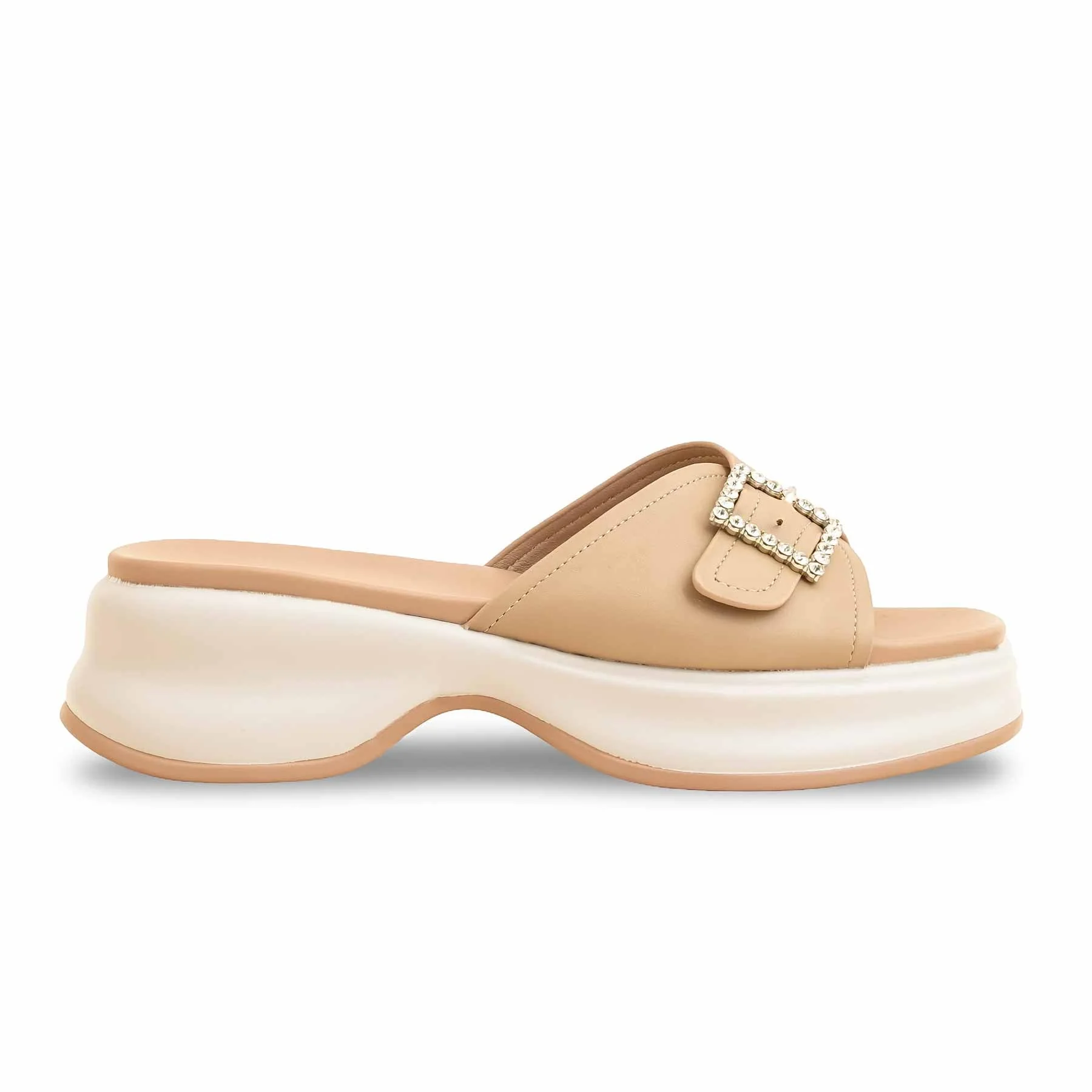 Khaki Formal Slipper For Women PU0377 - Image 3