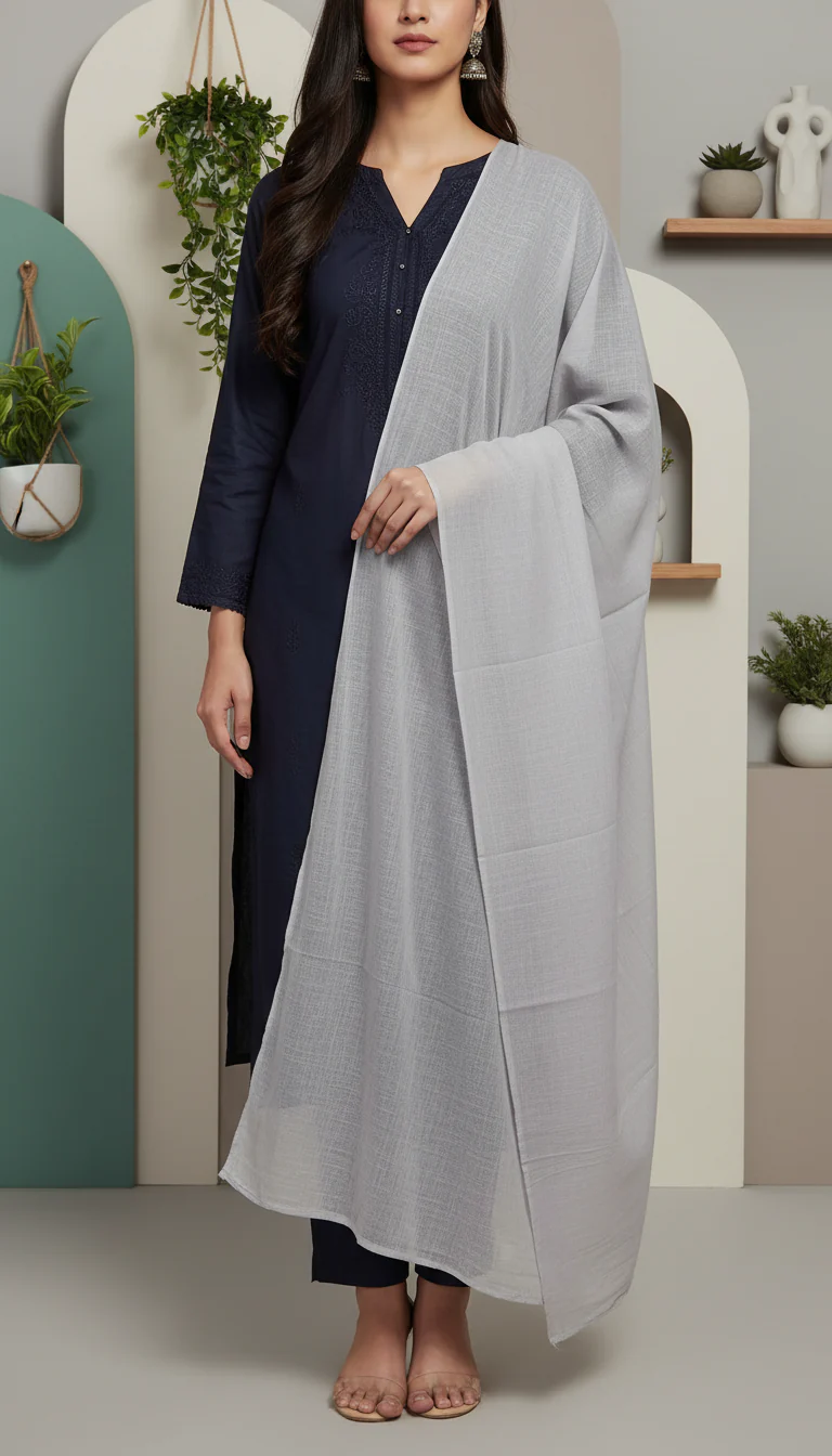 Khaki Summer Stole PD6108 - Image 2