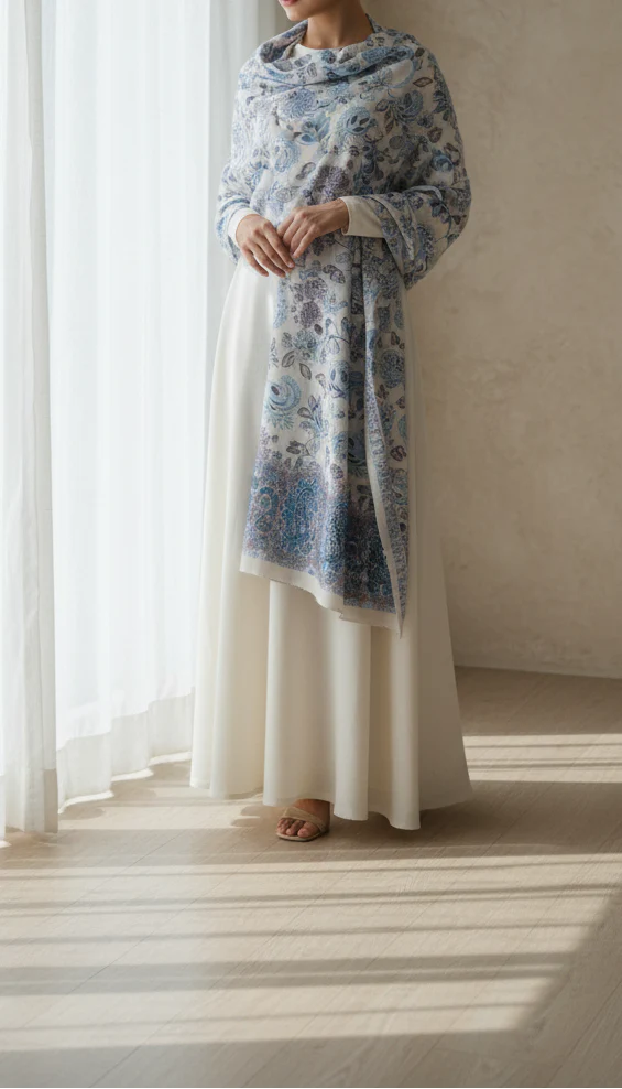 Khaki Winter Stole PN5241 - Image 2