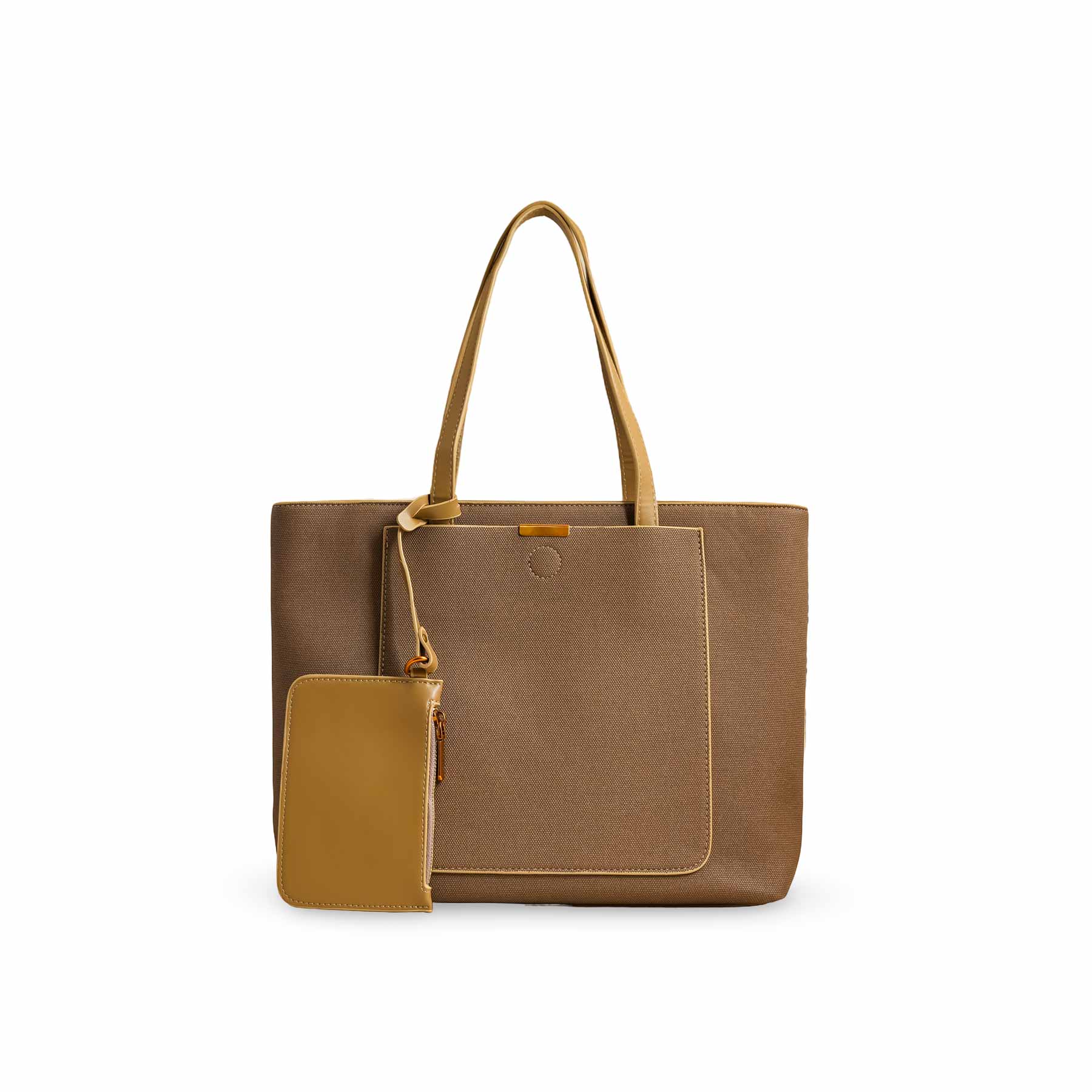 Khaki Women Formal Shoulder Bag P36227 - Image 2