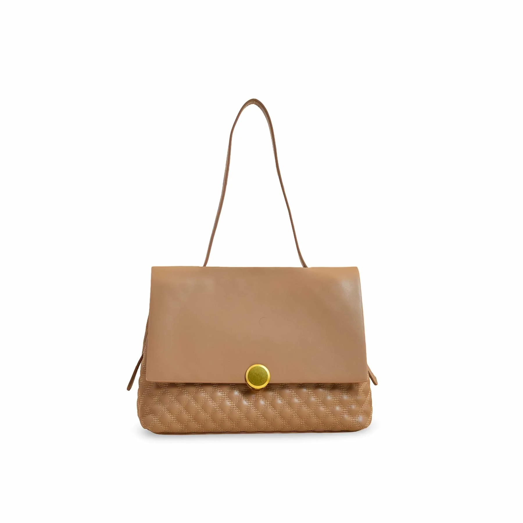 Khaki Women Formal Shoulder Bag P36230 - Image 2