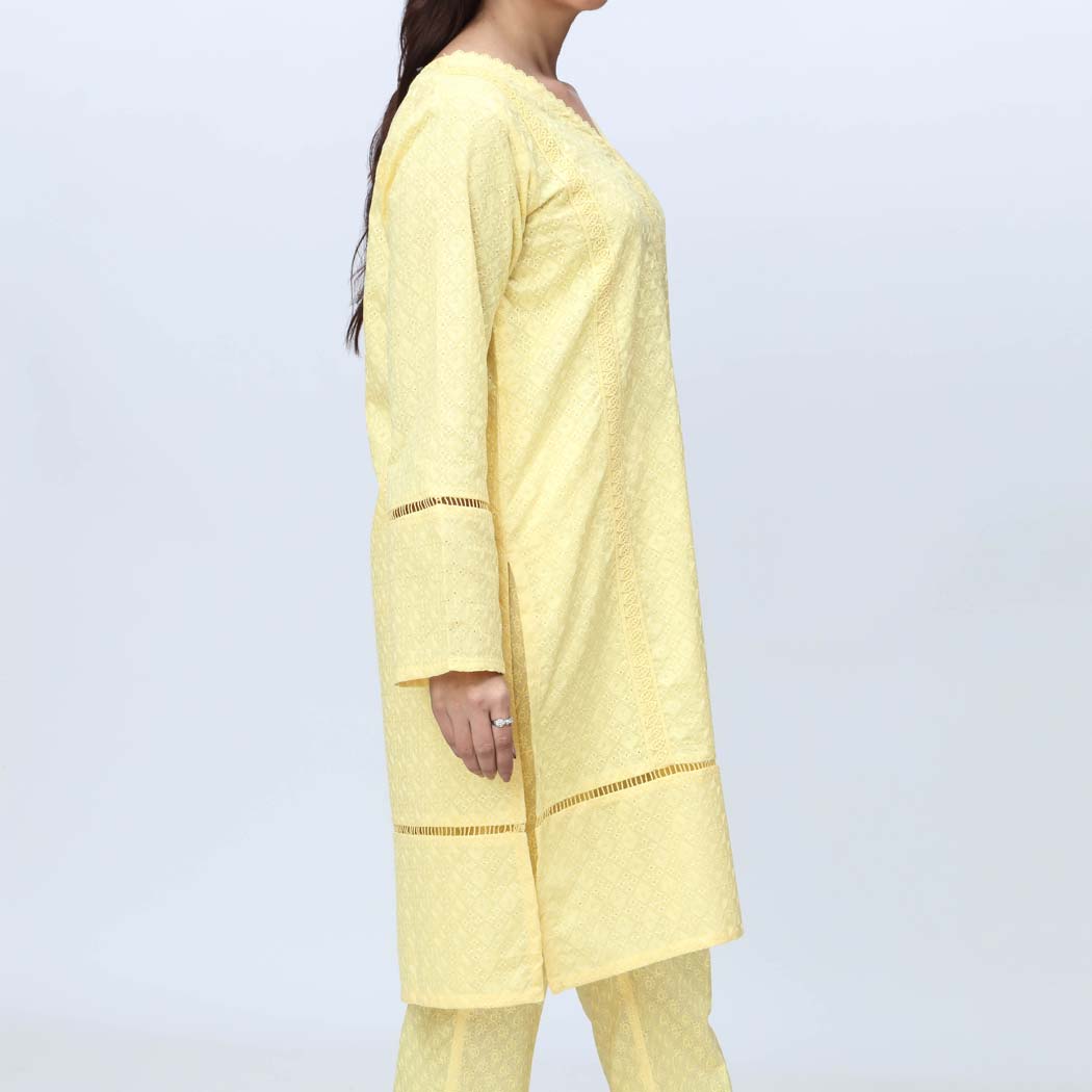 1PC-Embroidered ChikanKari Shirt PS4170 - Image 2