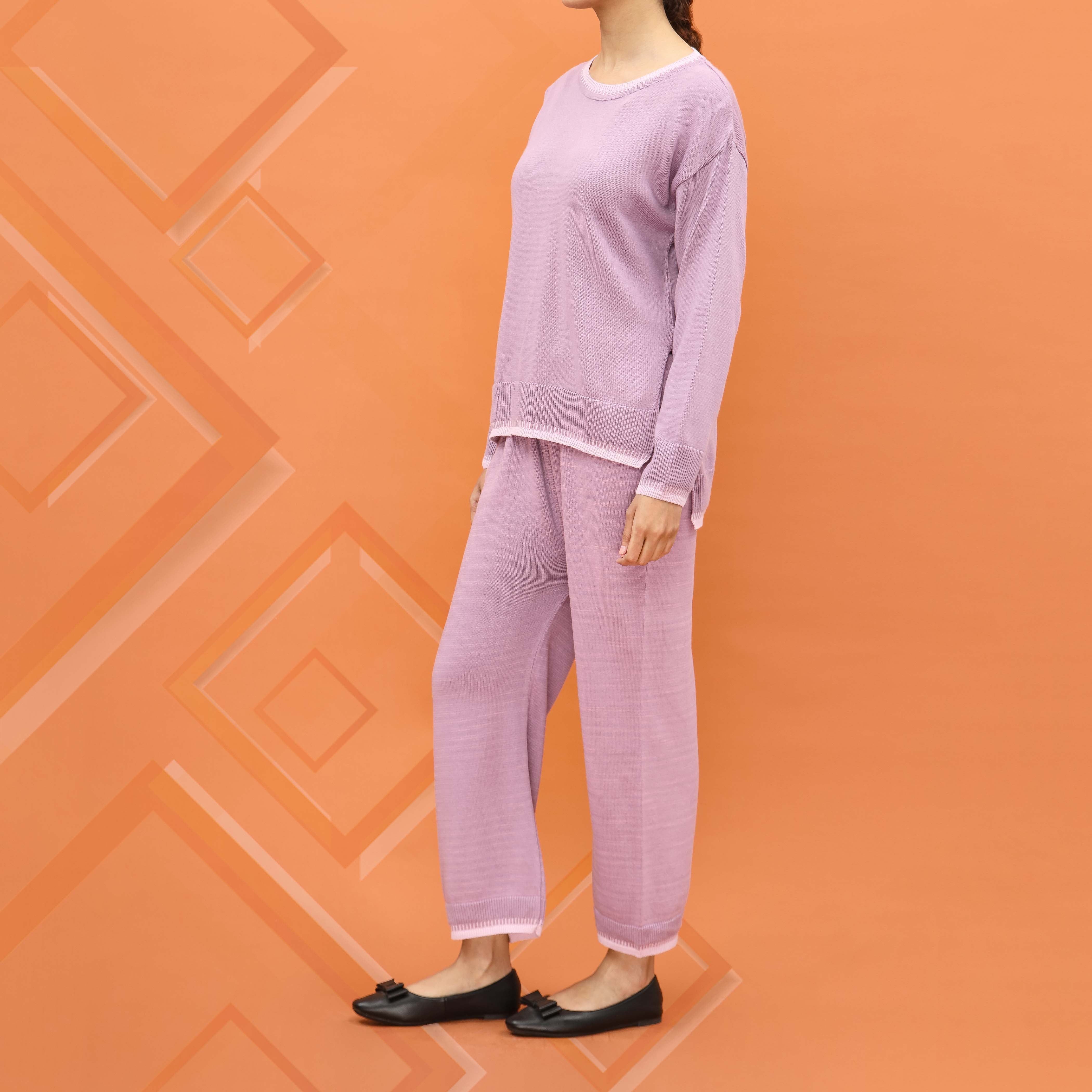 Lilac Cotton Co-ord Set PW4846 - Image 2
