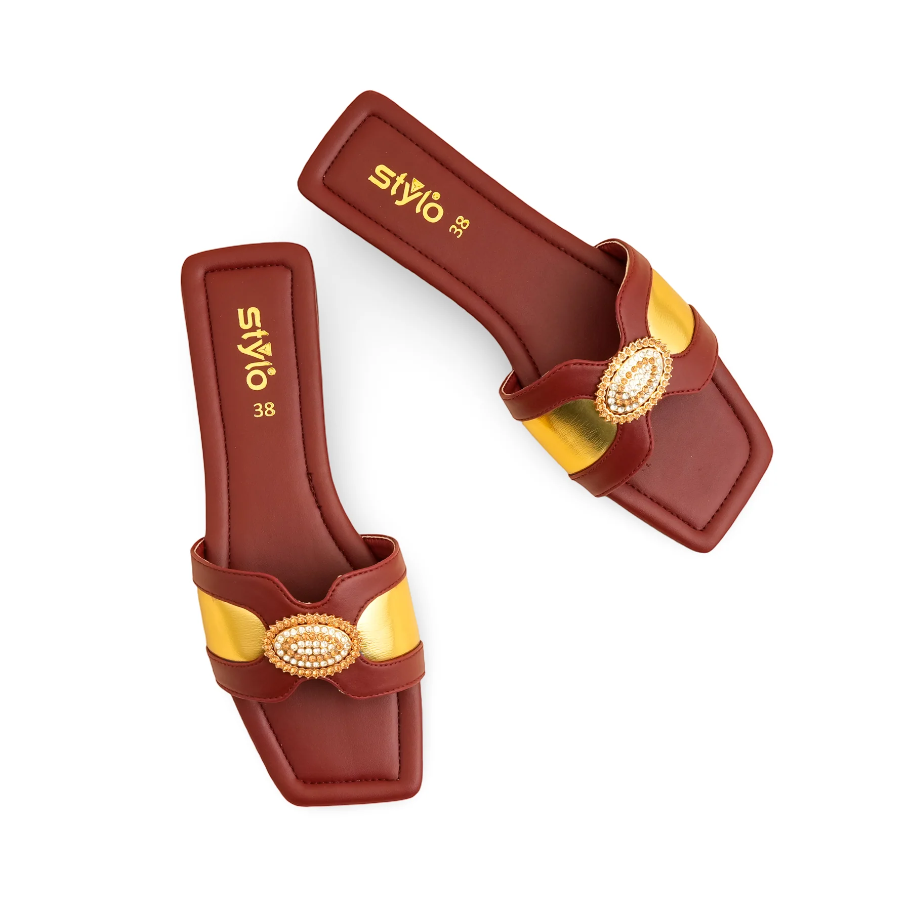 Maroon Casual Slipper CL2047 - Image 5