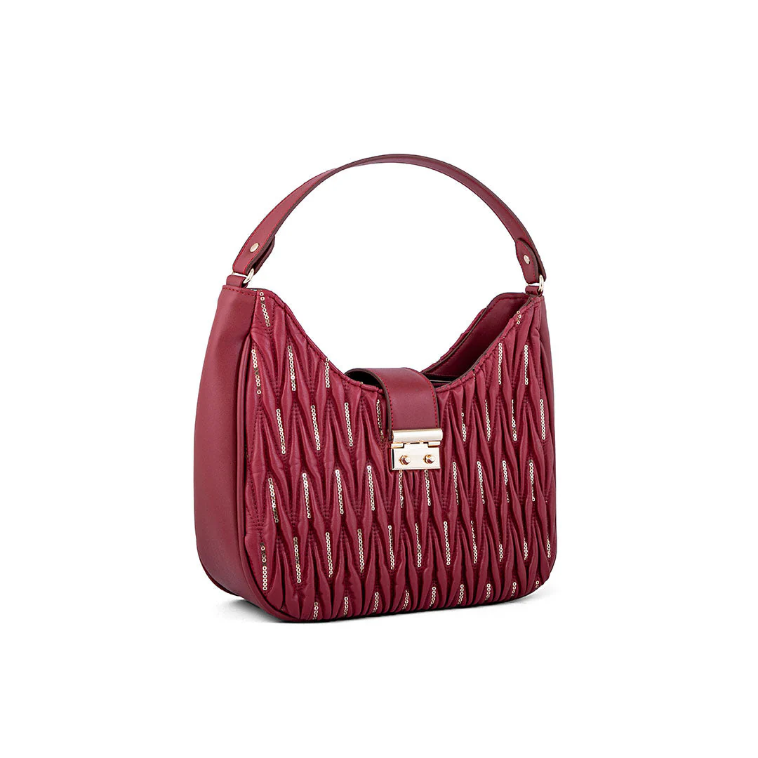 Maroon Casual Hand Bag For Ladies P55634 - Image 2