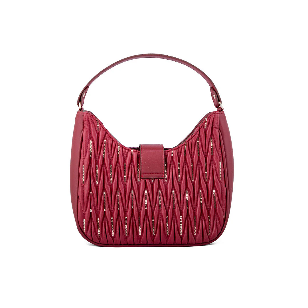 Maroon Casual Hand Bag For Ladies P55634 - Image 3