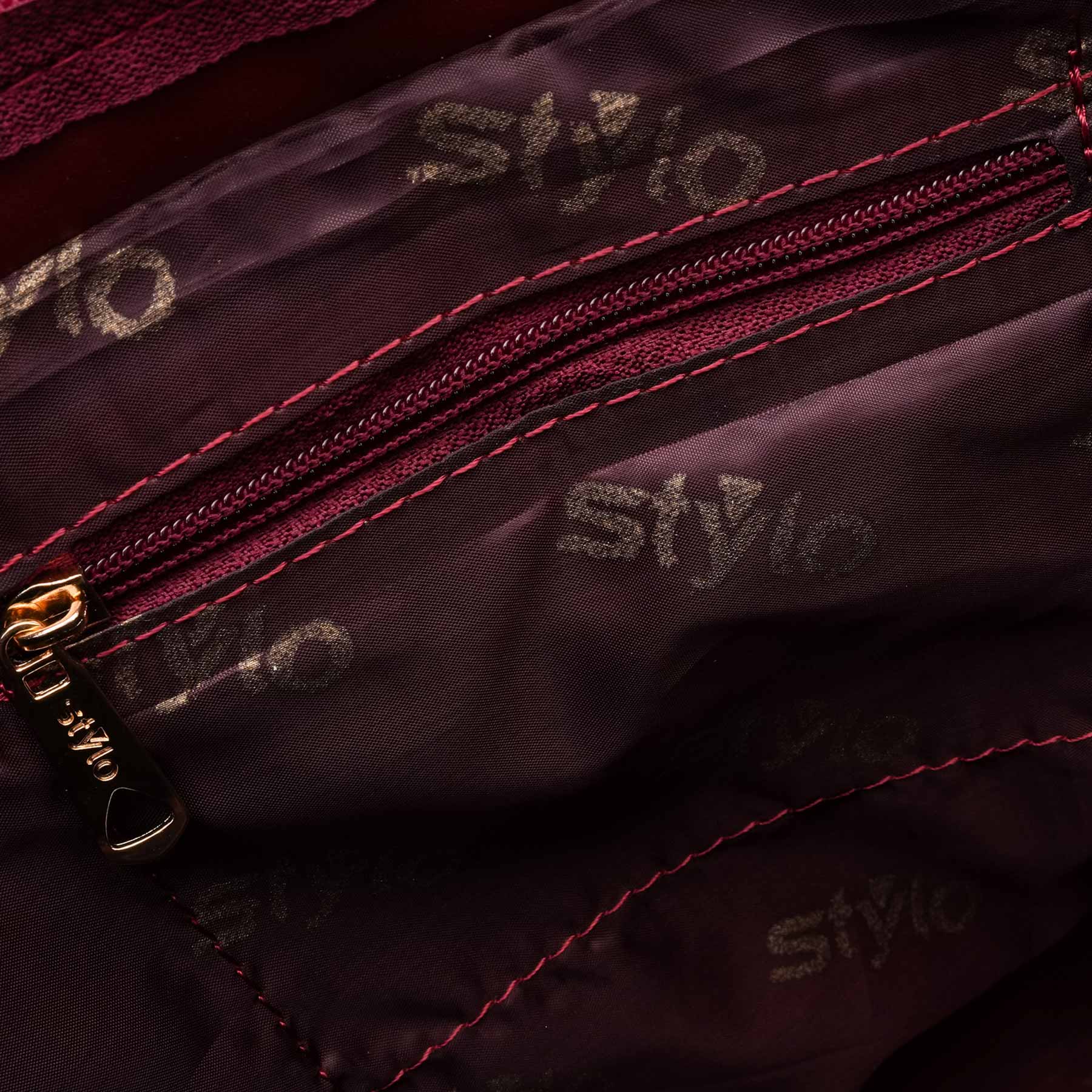 Maroon Casual Hand Bag For Ladies P56248 - Image 5