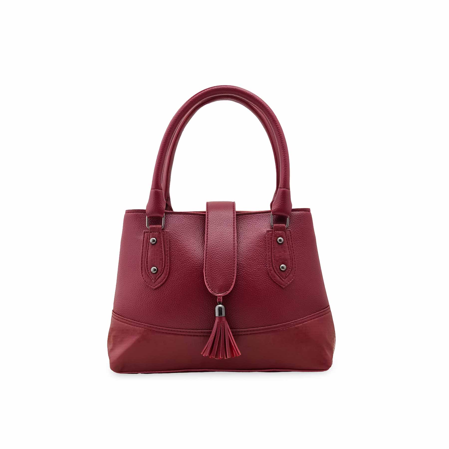 Maroon Casual Hand Bag For Ladies P56288 - Image 2
