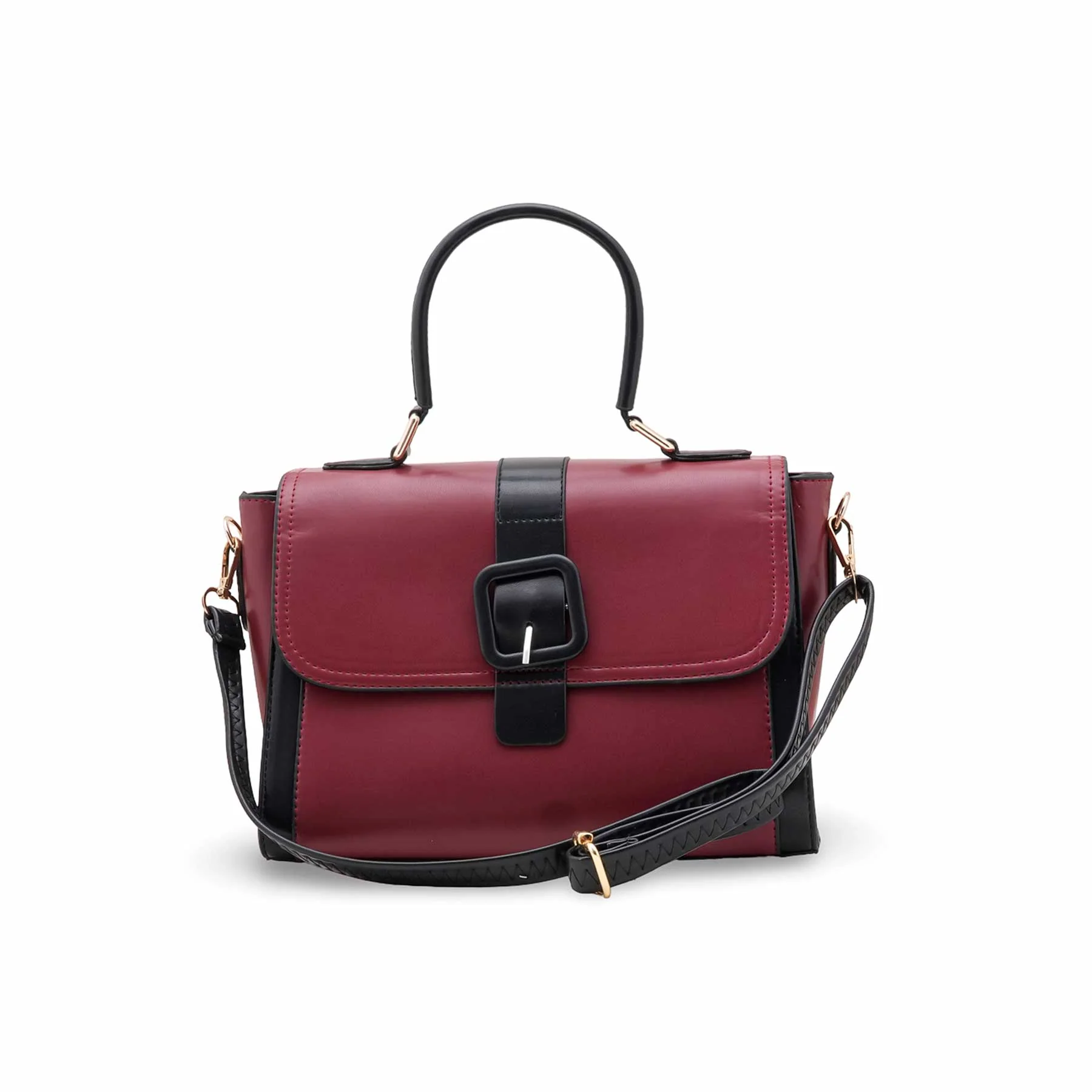 Maroon Casual Hand Bag For Women P55832 - Image 2