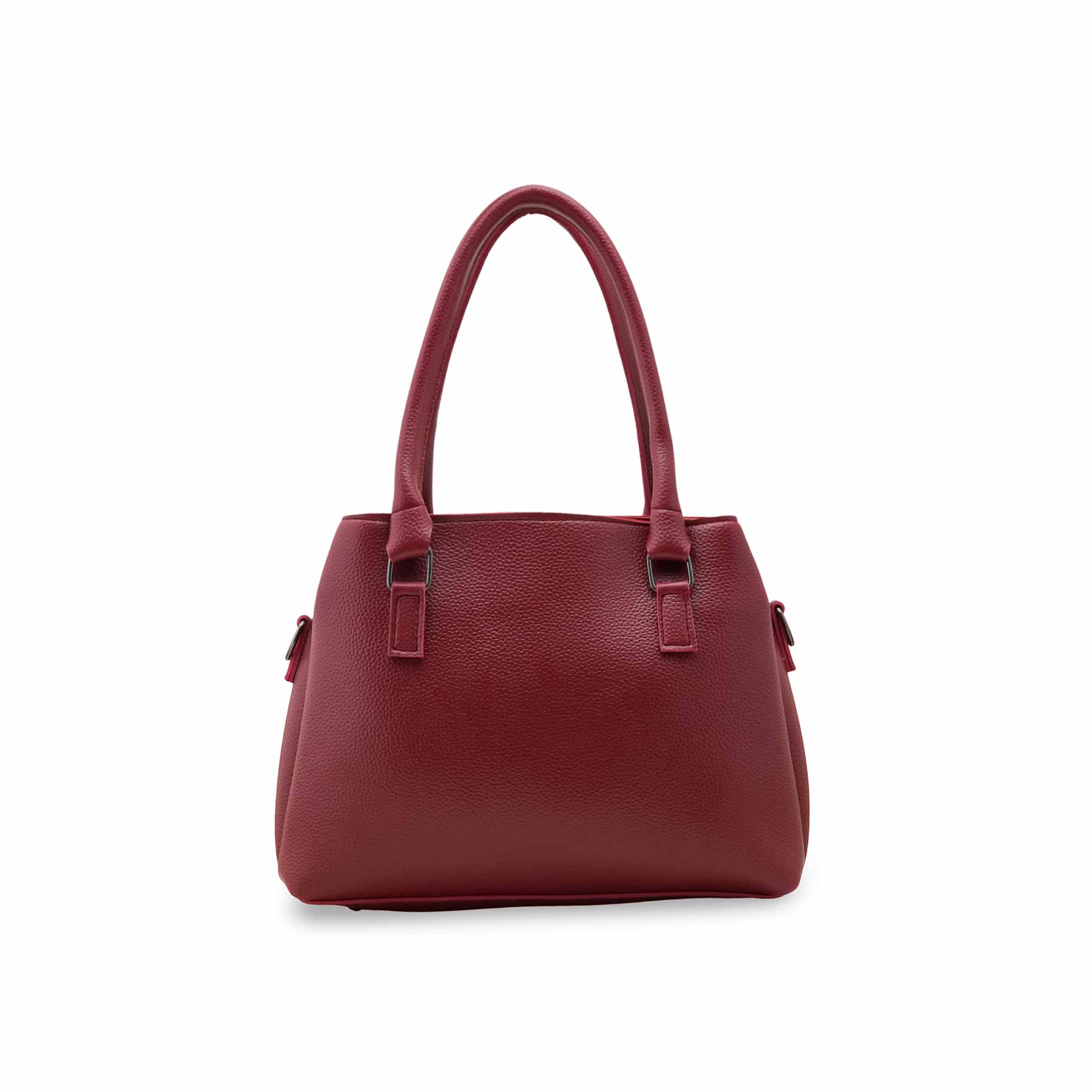 Maroon Casual Hand Bag For Women P56260 - Image 4