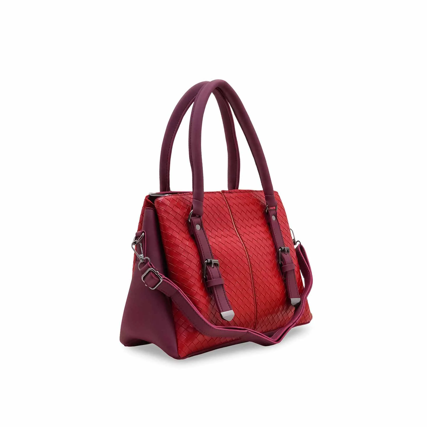 Maroon Casual Hand Bag For Women P56324 - Image 3