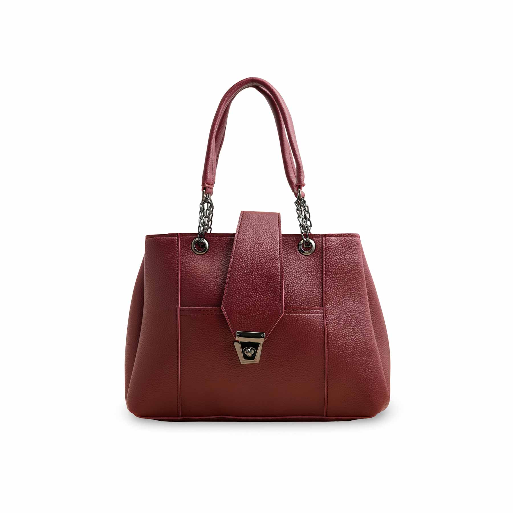 Maroon Casual Hand Bag P56241 - Image 2