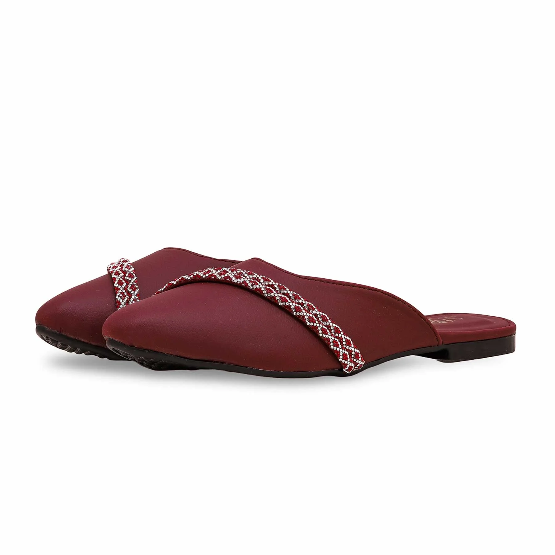 Maroon Casual Mule CL1842 - Image 3