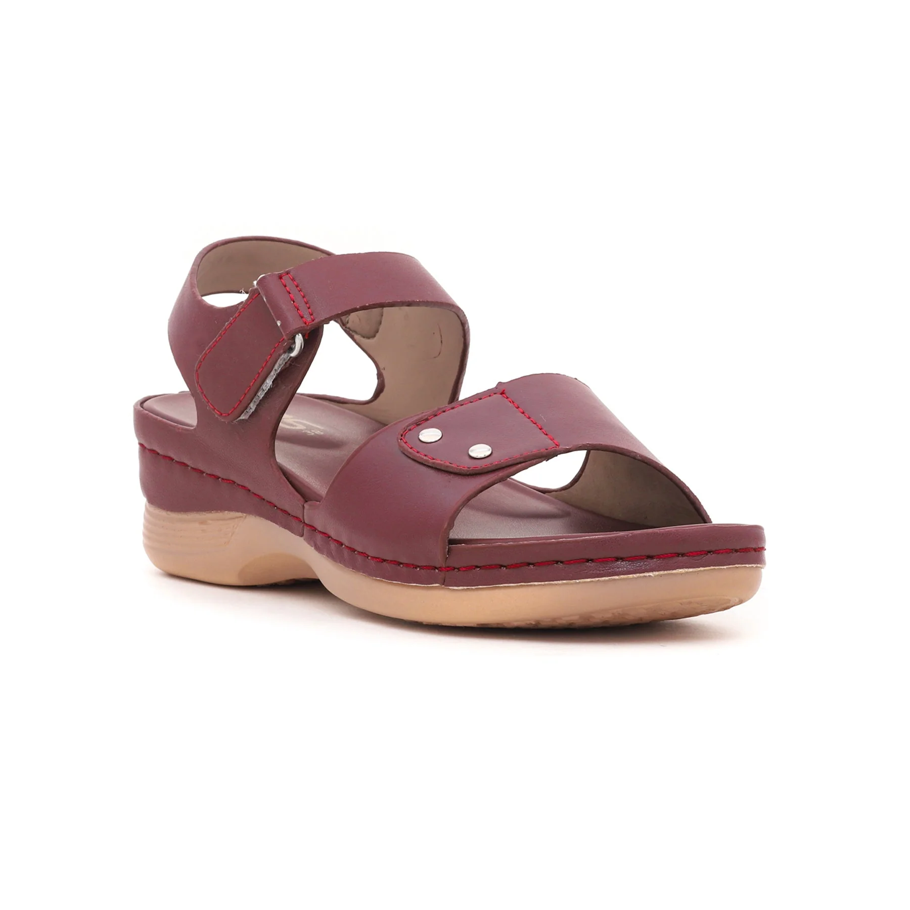 Maroon Casual Sandal CL3906 - Image 2