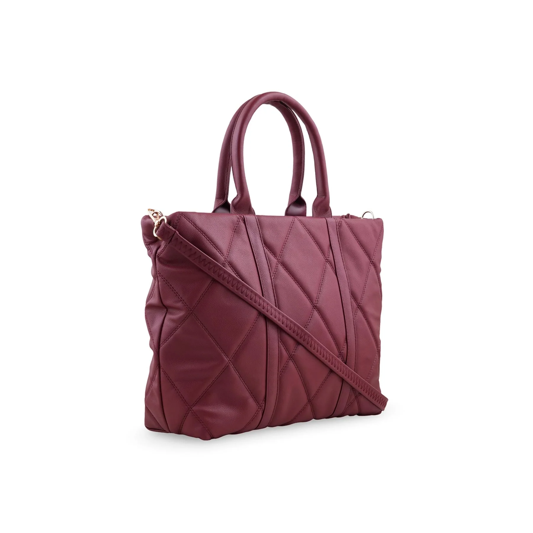 Maroon Casual Shoulder Bag For Women P55874 - Image 3