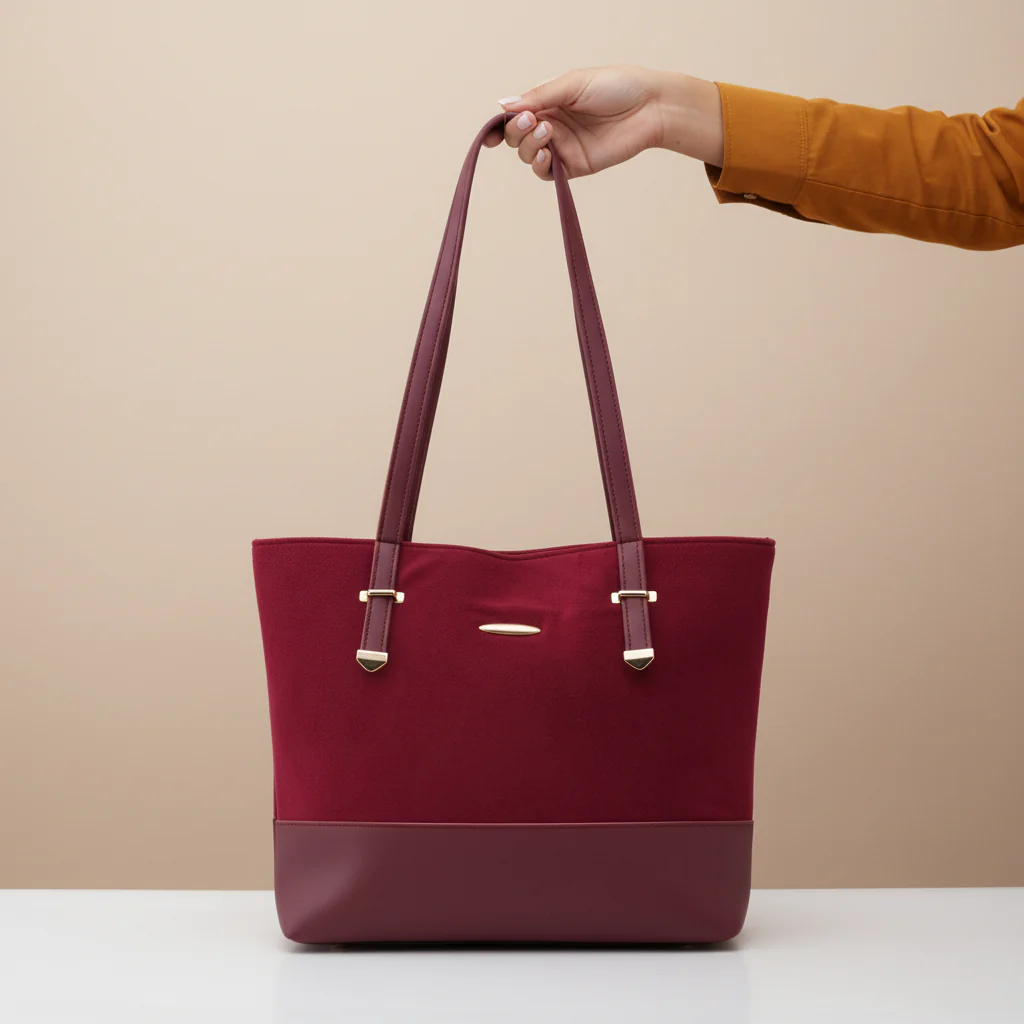 Maroon Casual Shoulder Bag For Women P56229 - Image 2